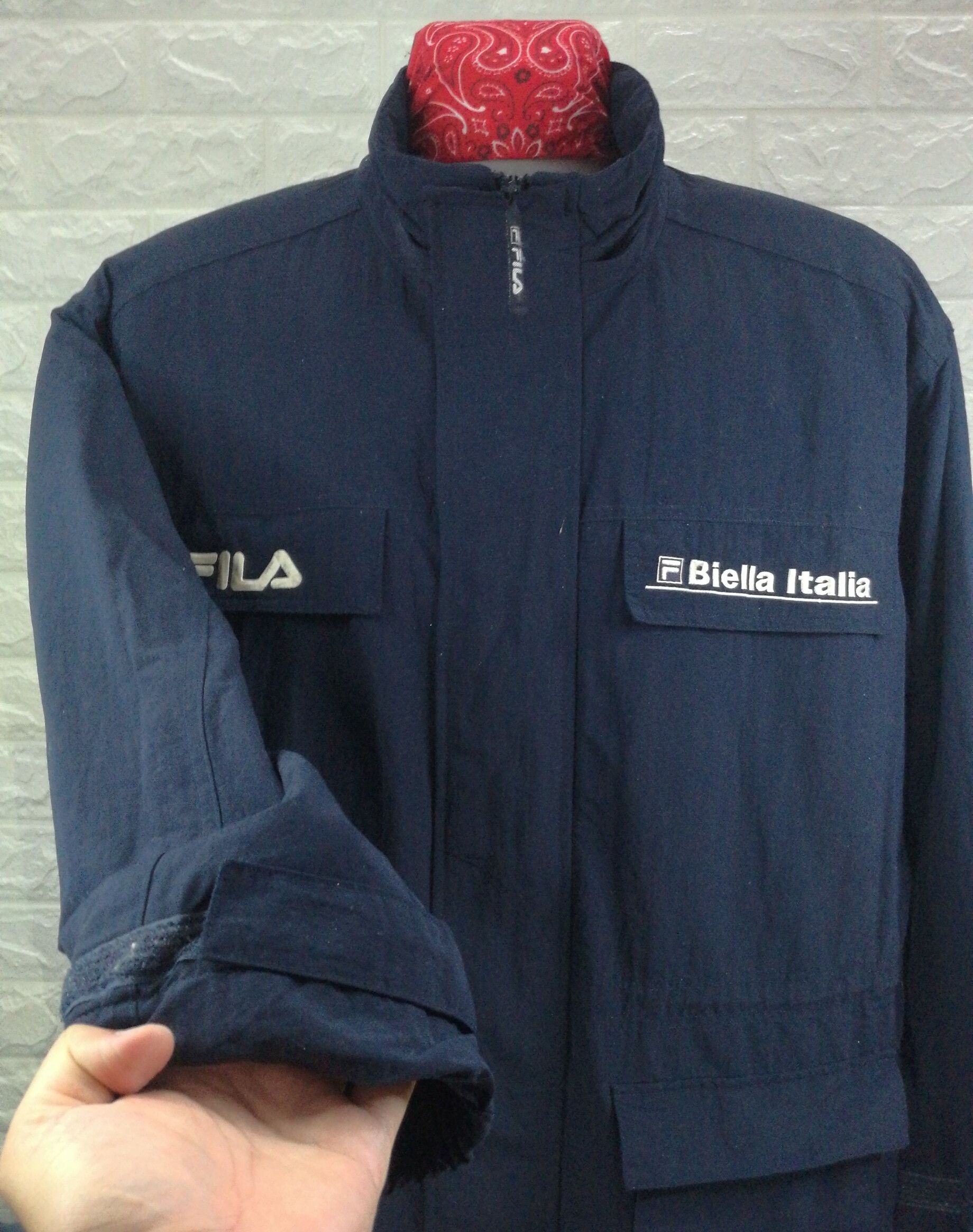 Fila Vintage Fila Biella Italia Vintage Long Jacket Size US XXL / EU 58 / 5 - 6 Thumbnail