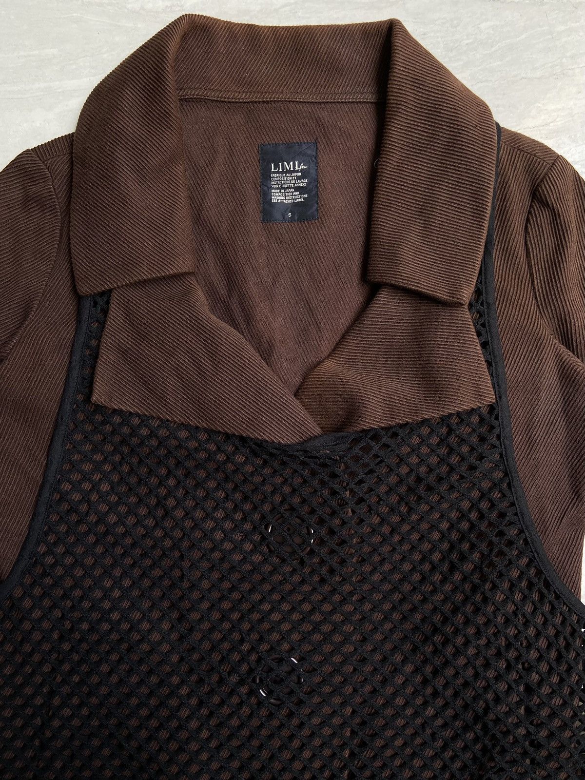 Yohji Yamamoto LIMI FEU Brown Blazer Vest Size US S / EU 44-46 / 1 - 9 Thumbnail