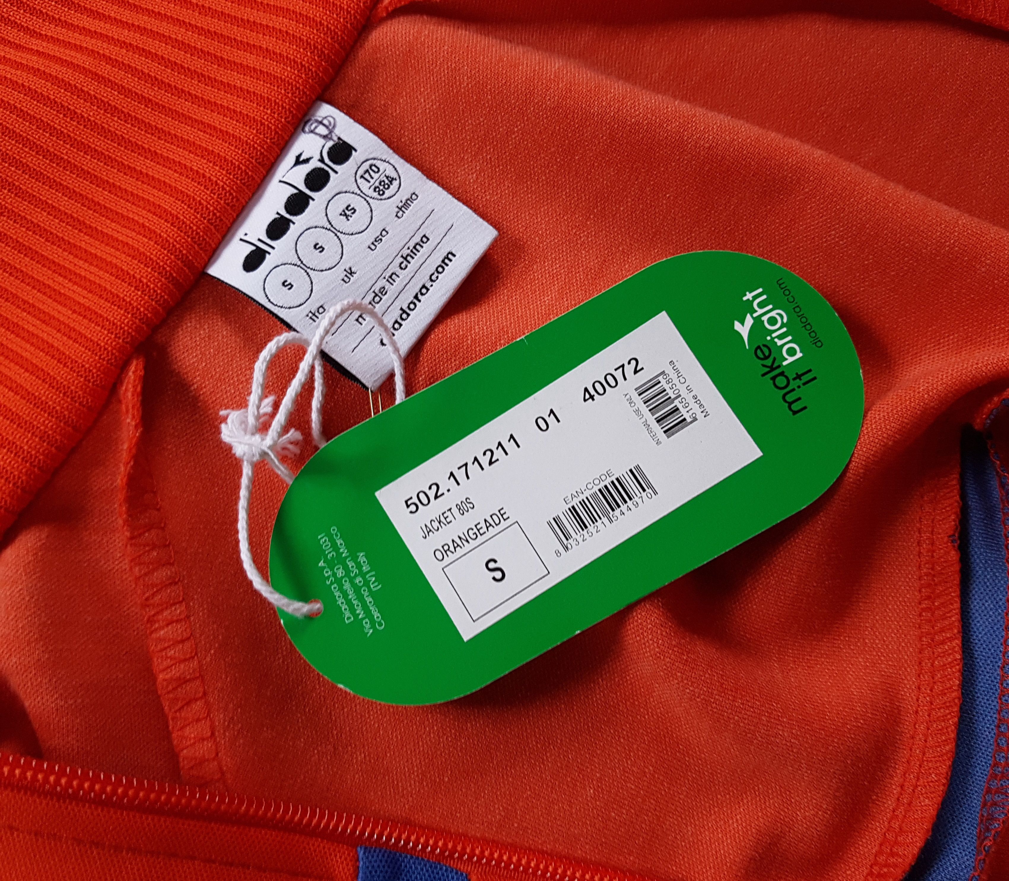 Diadora Diadora 80s Retro Track Top Jacket sz S Size US S / EU 44-46 / 1 - 6 Thumbnail