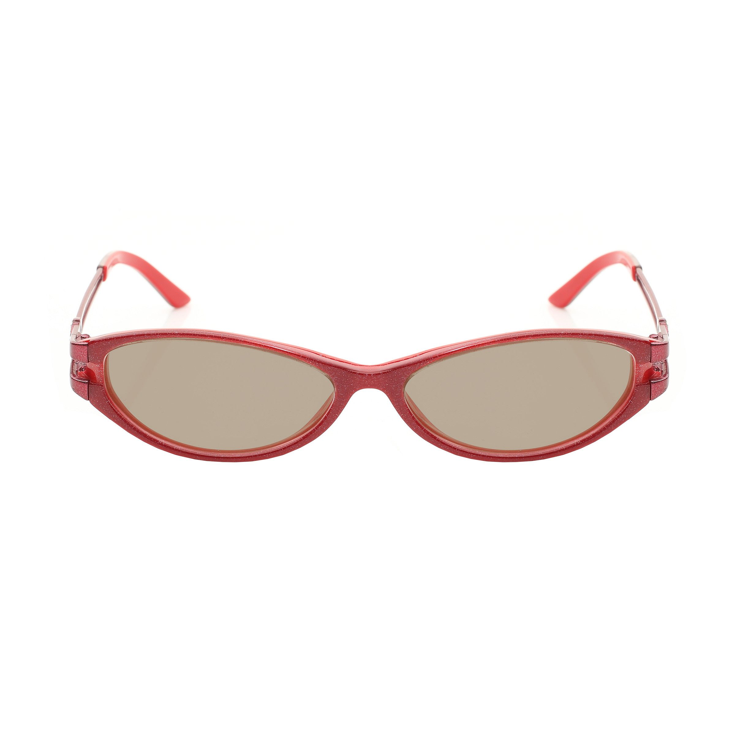 Valentino Valentino '00s Red Plastic Glitter Signature Sunglasses Size ONE SIZE - 3 Thumbnail