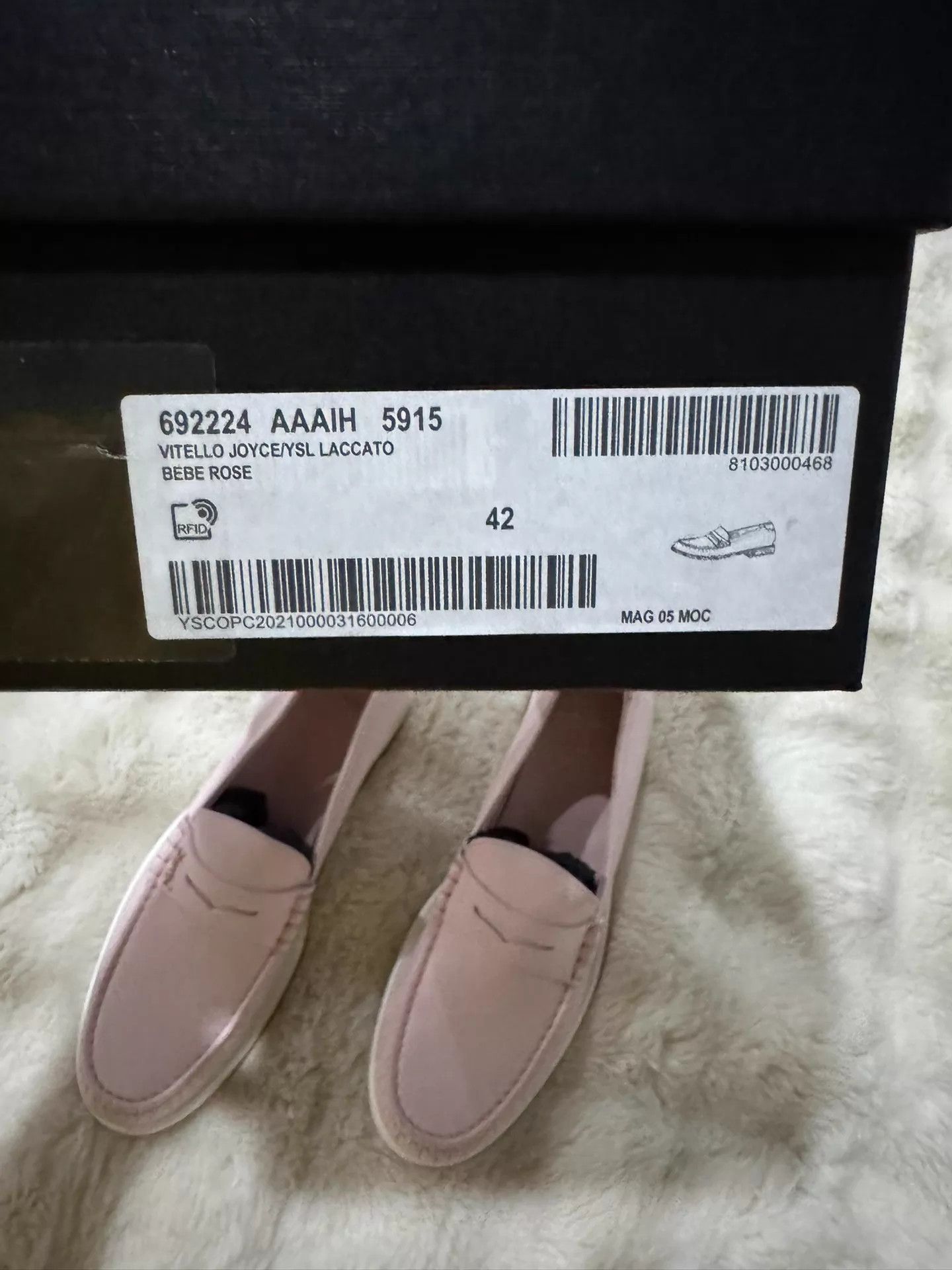 Saint Laurent Paris Saint Laurent Men's New Light Pink Loafers 42 Size US 9 / EU 42 - 9 Thumbnail