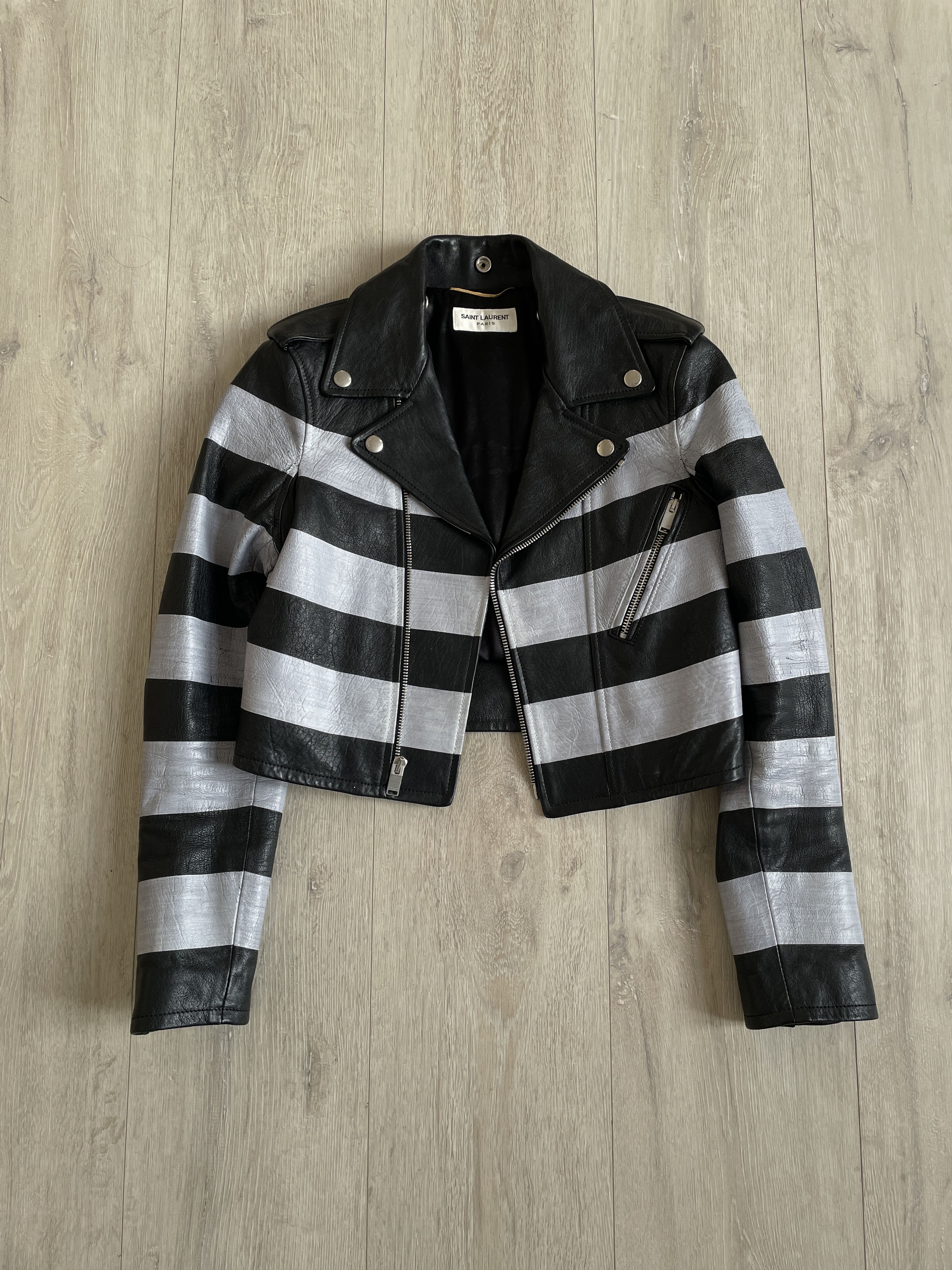 Saint Laurent Paris Saint Laurent AW15 runway leather jacket by Hedi Slimane Size XS / US 0-2 / IT 36-38 - 9 Thumbnail