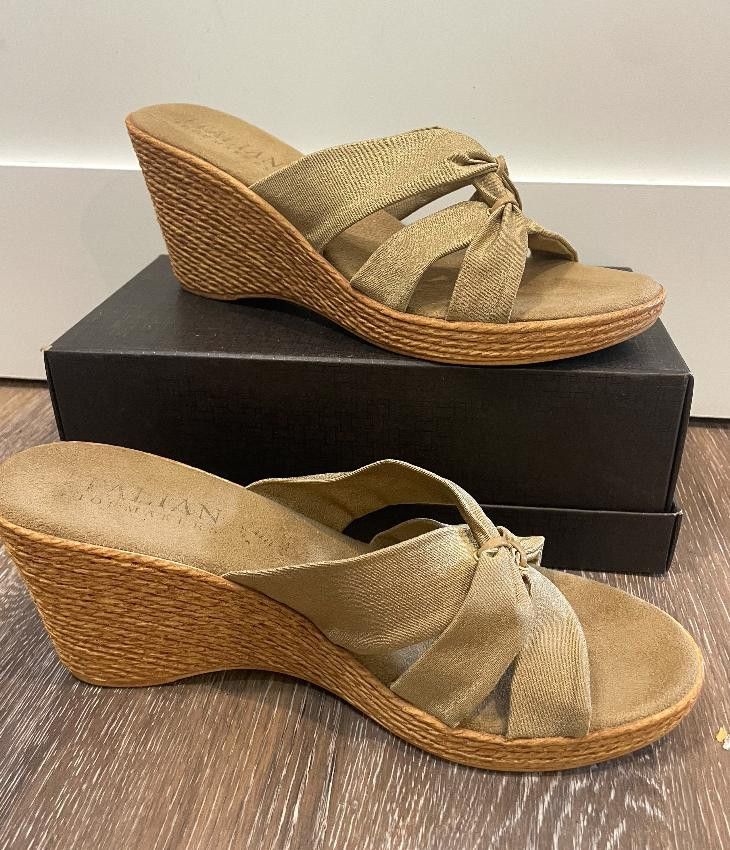 Designer Italian Shoemaker wedge 10M Size US 10 / IT 40 - 3 Thumbnail