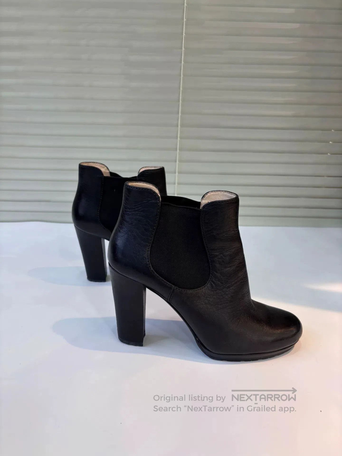 Prada Prada Black Leather Ankle Boots. Size US 5.5 / IT 35.5 - 1 Thumbnail