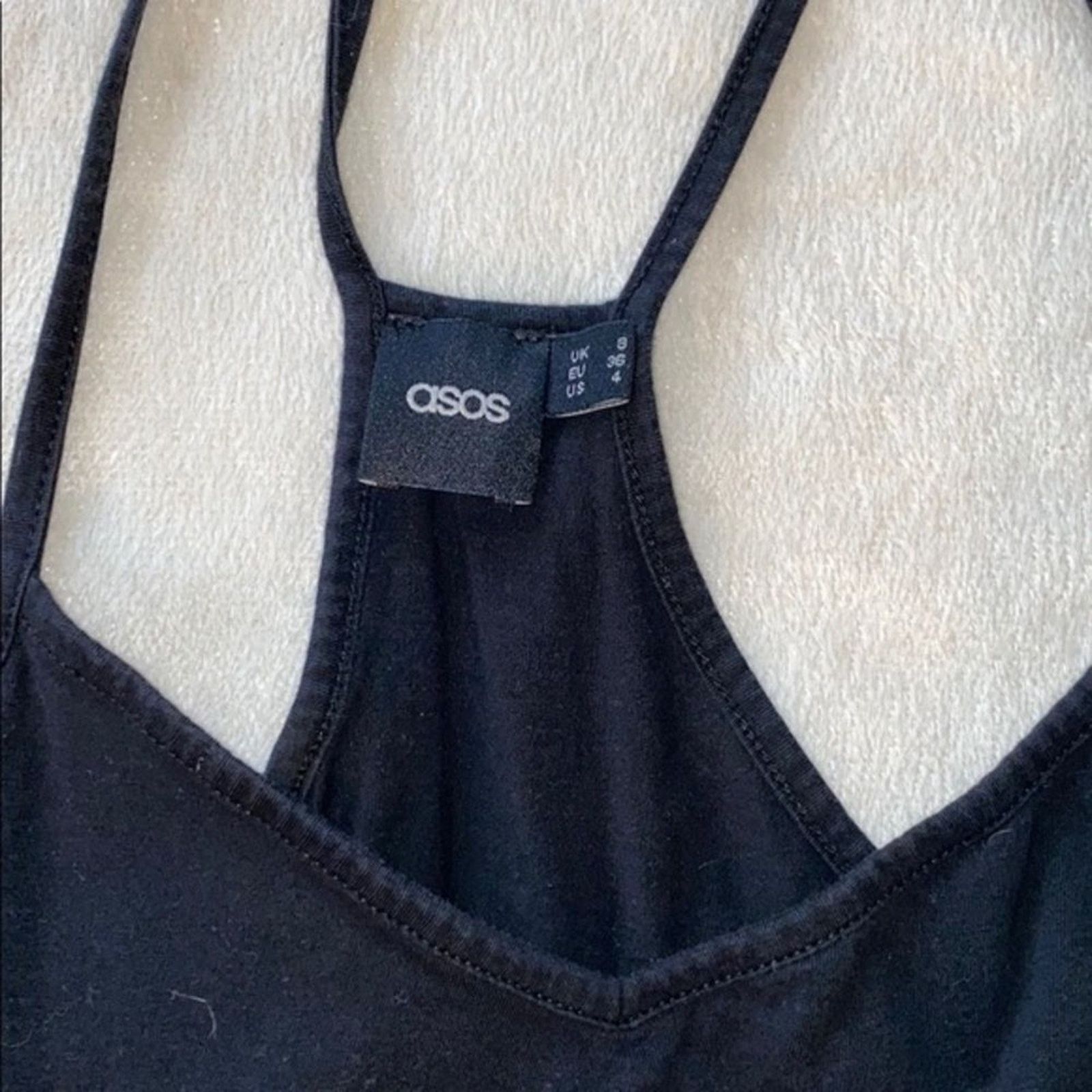 Asos ASOS Black Oversized V-Neck Tank Top | Sz 4 Size S / US 4 / IT 40 - 3 Thumbnail