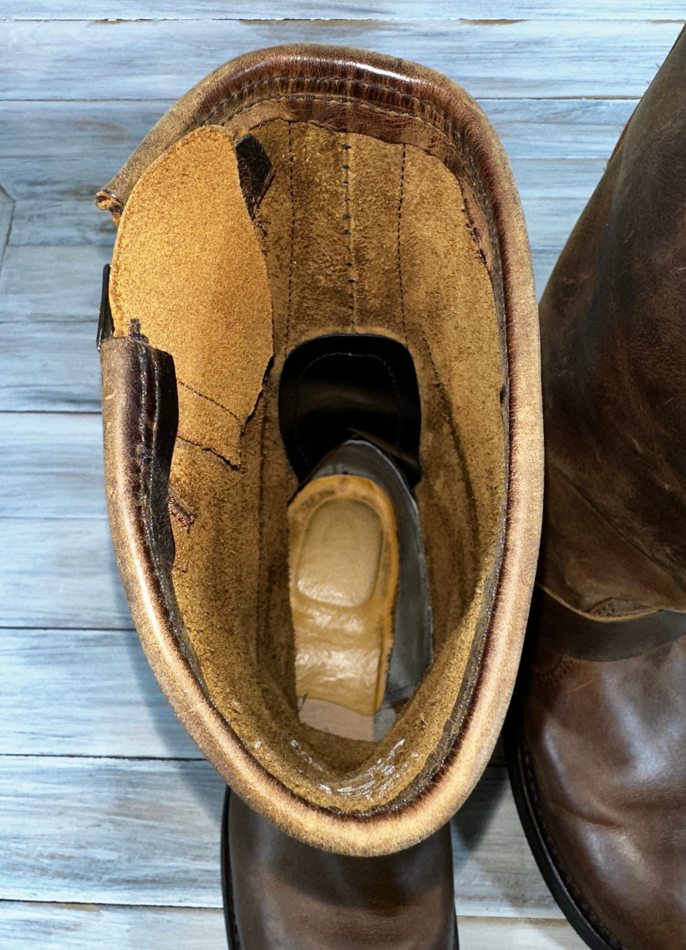 Leather × Sendra Sendra Boat Cowboy Leather Boots Western Biker Motorcycle Size US 8.5 / IT 38.5 - 12 Thumbnail