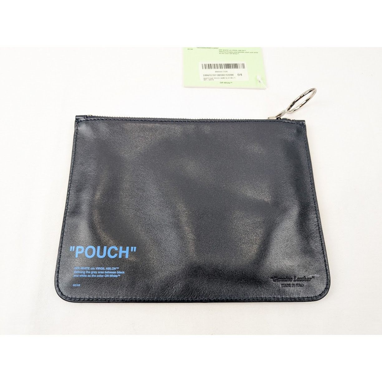 Off-White o1rshd1 Size: OS / Quote Flat Pouch In Dark Blue/Multi Size ONE SIZE - 6 Thumbnail