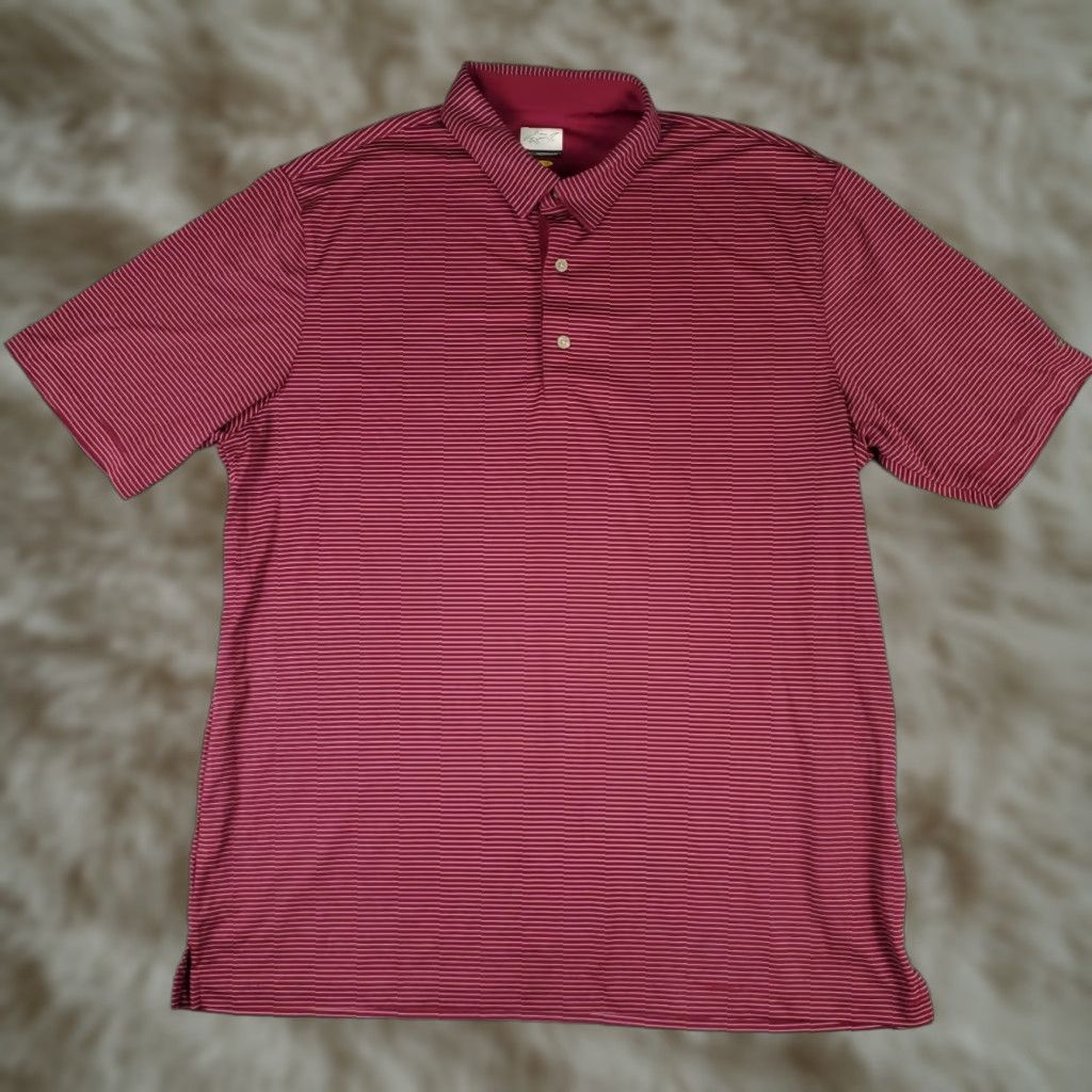 Vintage Greg Norman Polo Shirt Mens XL Red Striped Shark Golf Casual Short Sleeve Polo-shirt Size US XL / EU 56 / 4 - 1 Thumbnail