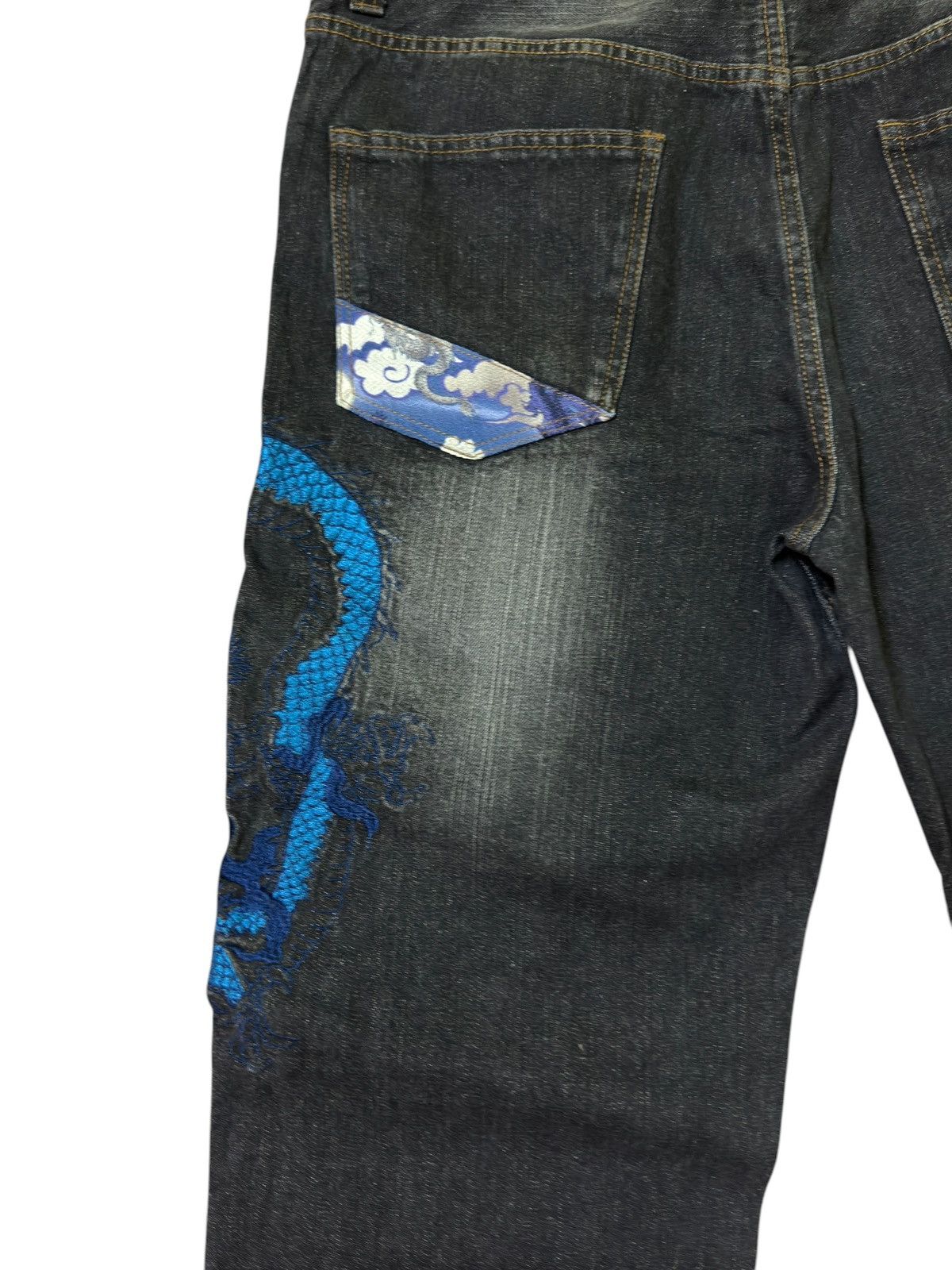 Karakuri Tamashii Karakuri Tamashii Dragon Embroidered Sukajan Denim Jeans Size US 34 / EU 50 - 15 Thumbnail