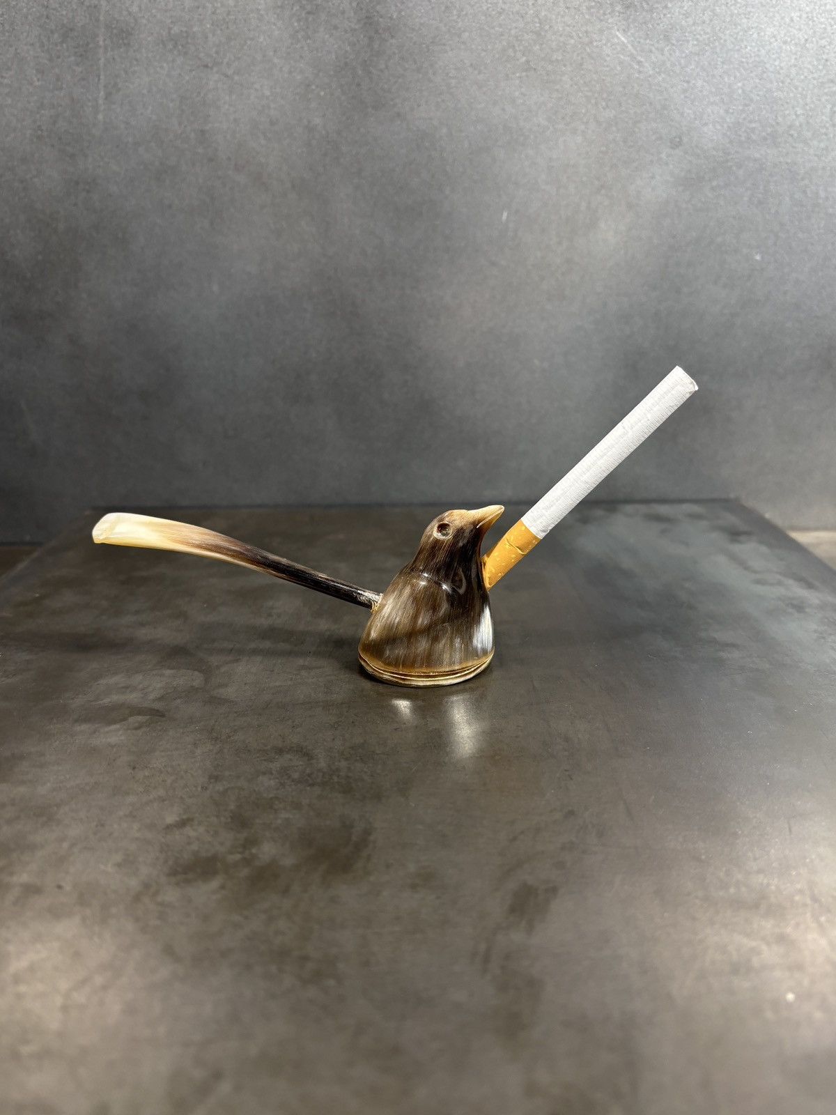Vintage Vintage Cigaret Holder Hand Carved Horn Antler Pipe Smoking Size ONE SIZE - 4 Thumbnail