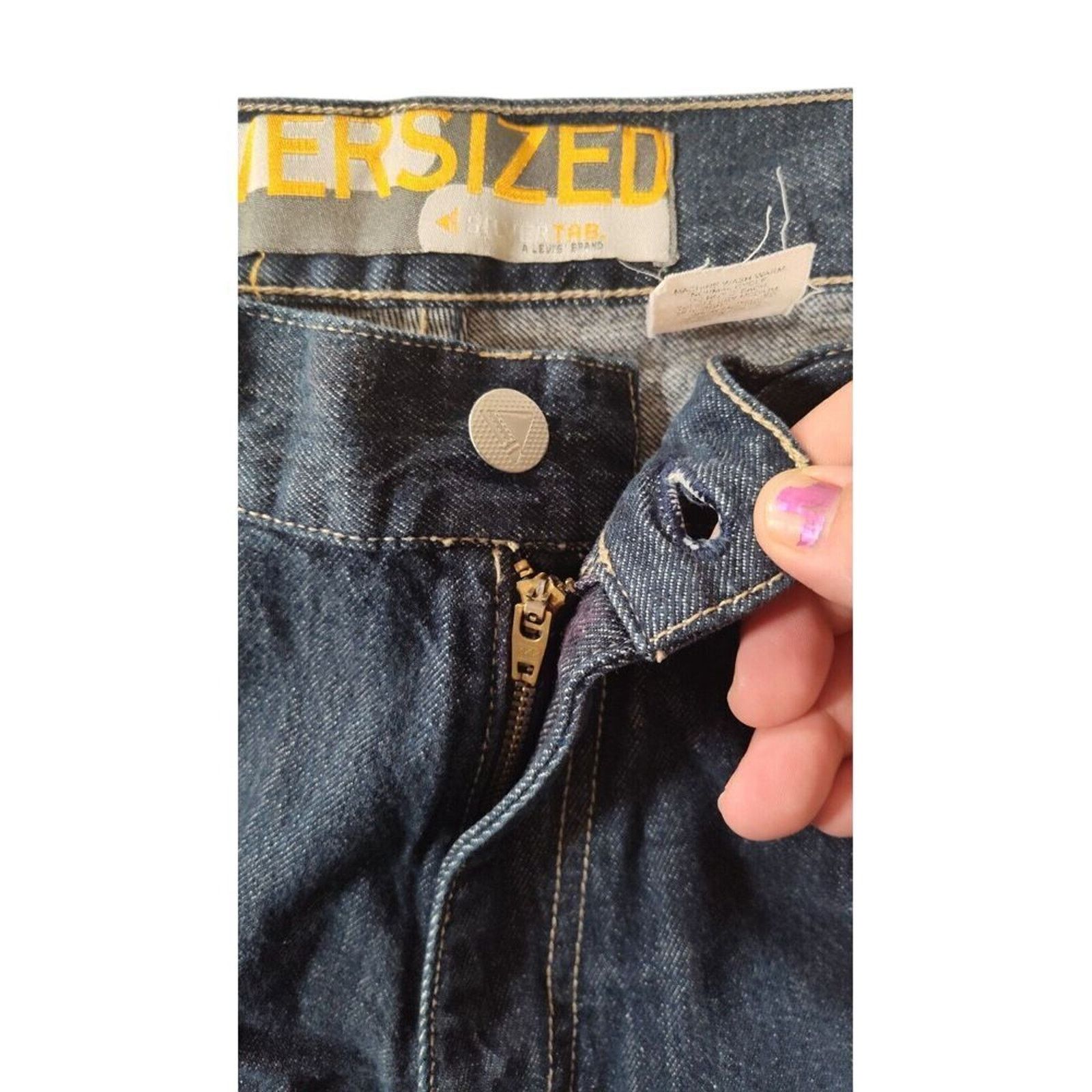 Levi's Vtg Y2K Levis Jeans Silver Tab Oversized Utility Baggy 38x34 Size US 38 / EU 54 - 8 Thumbnail