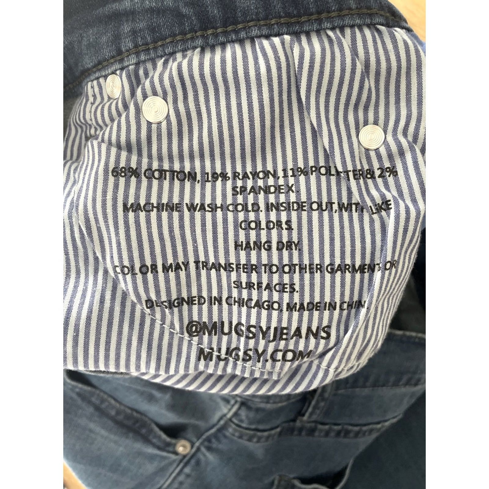 Denime Mugsy Jeans Lake Shores Slim Fit 33X34 Denim Blue Medium Rise 5-Pocket Mens Jeans Waist 33 Inseam 33 City College Hipster Waterfall Hawthorn? Size US 33 - 7 Thumbnail