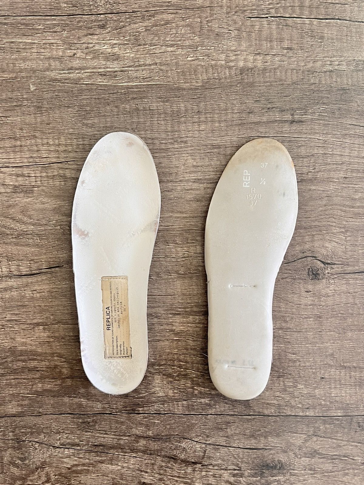 Maison Margiela Gats Replica White-Gray Sneakers Size US 7.5 / IT 37.5 - 14 Thumbnail