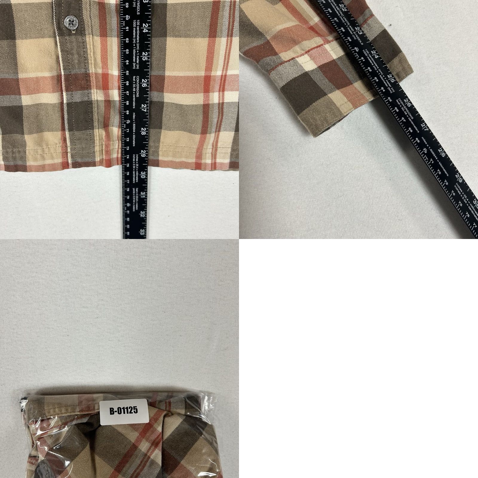 Wrangler Wrangler Button-Up Shirt Mens L Brown Plaid Long Sleeve Elbow Patch Carded Collared All Seasons Heritage Button Up Size US L / EU 52-54 / 3 - 8 Thumbnail