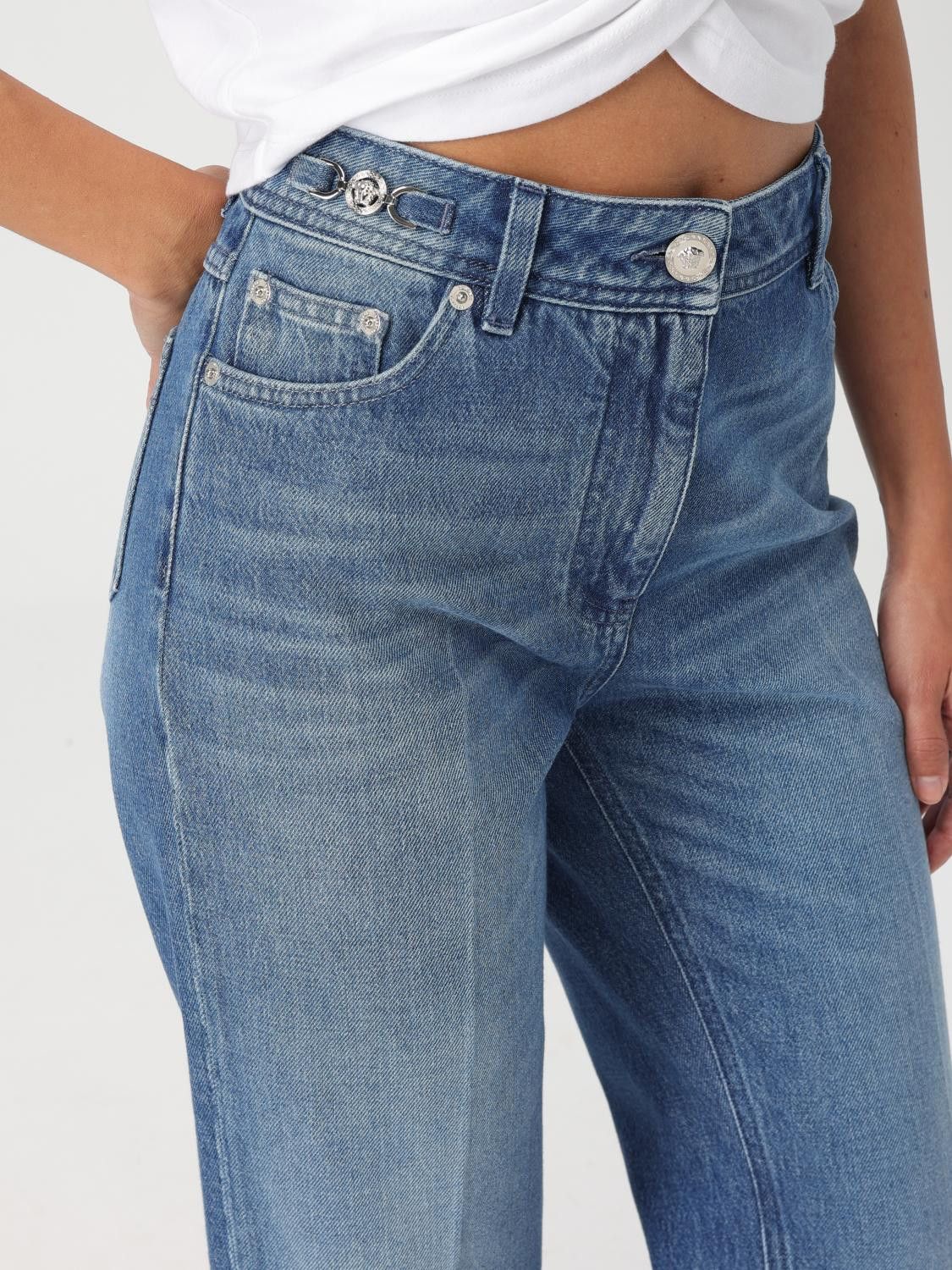 Versace o1s22i1n1024 Tailored Crease Boyfriend Jeans in Blue Size 26" / US 2 / IT 38 - 5 Thumbnail