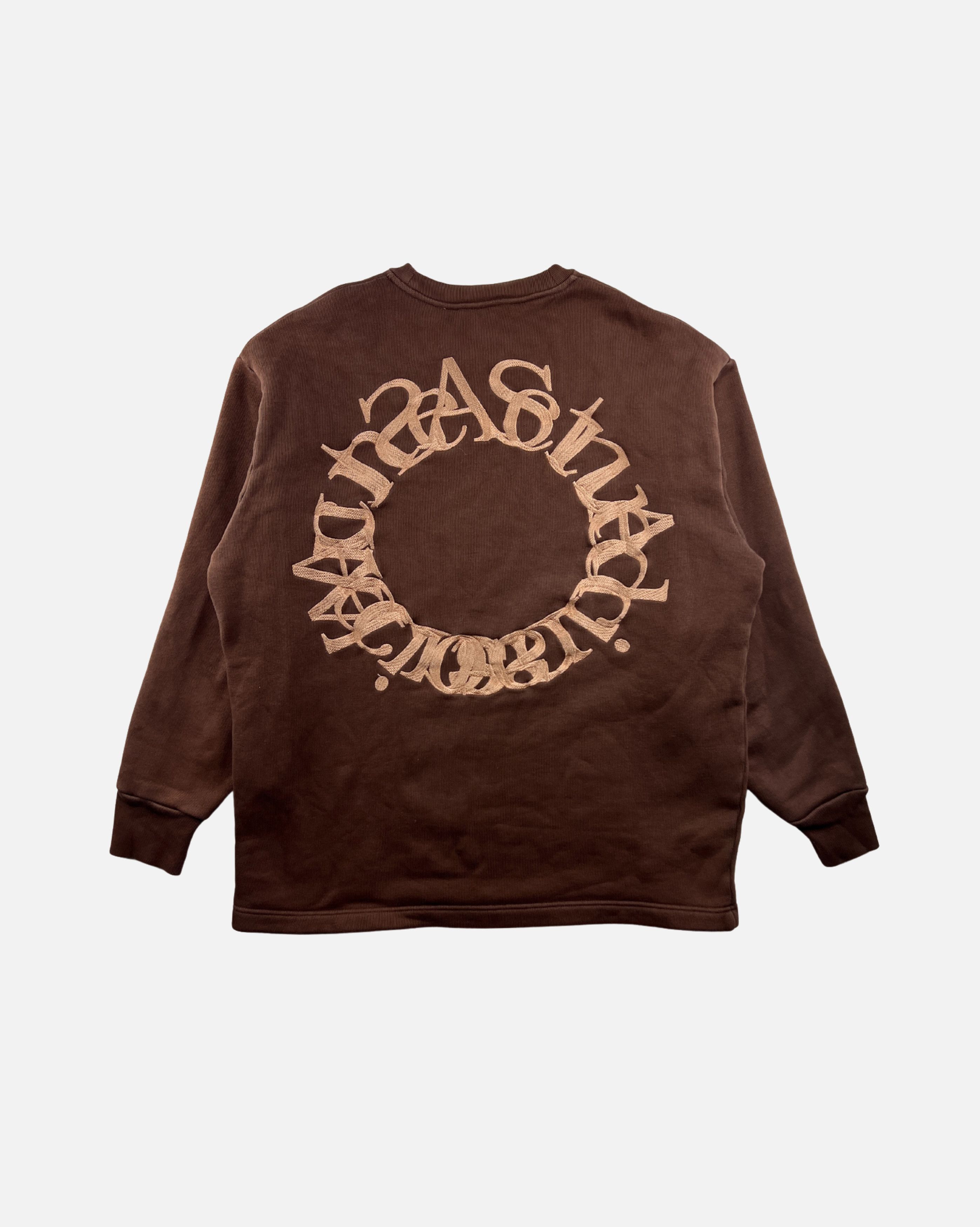 Acne Studios Acne Studios Brown Embroidered Sweatshirt Size US M / EU 48-50 / 2 - 1 Thumbnail