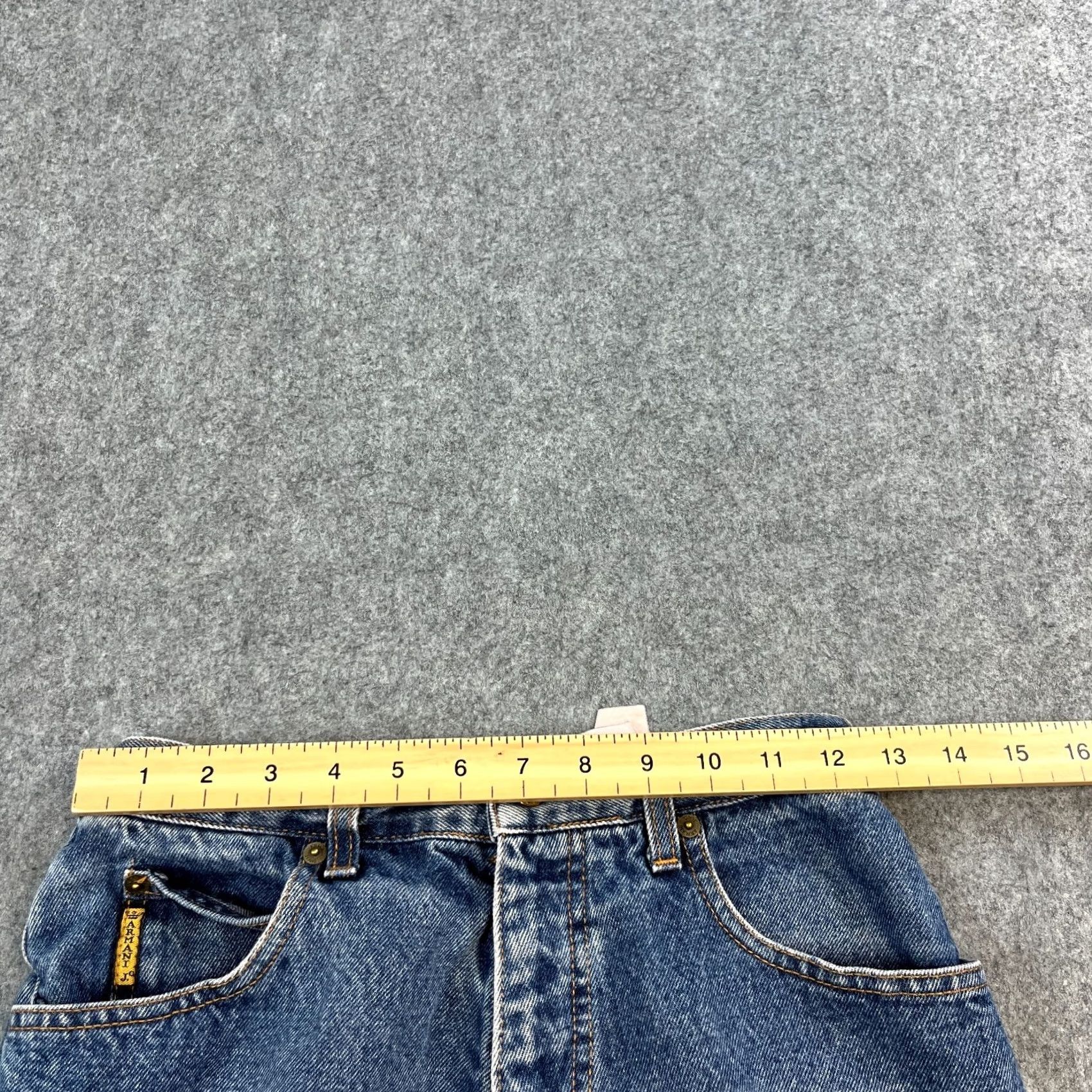 Vintage Armani Jeans Jeans High Waist Mom 6 Womens Blue 90s Vintage Denim 5-Pocket Rise 11 Slim Regular Size 28" / US 6 / IT 42 - 6 Thumbnail