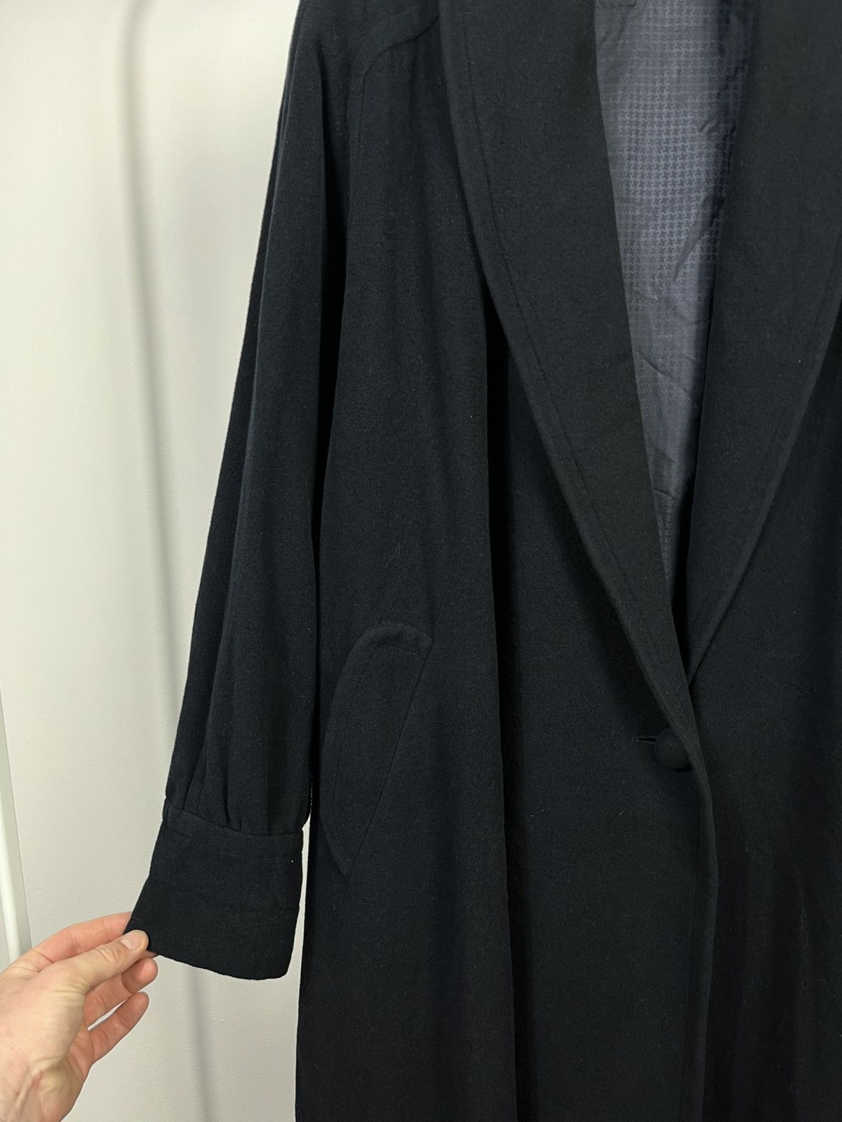 Other Vintage Women’s Wool Coat West Germany One Button Navy Size 3XL / US 20-22 - 3 Thumbnail