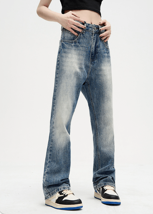 Japanese Brand × Jean Men's washed loose straight flared cleanfit jeans Size US 32 / EU 48 - 5 Thumbnail