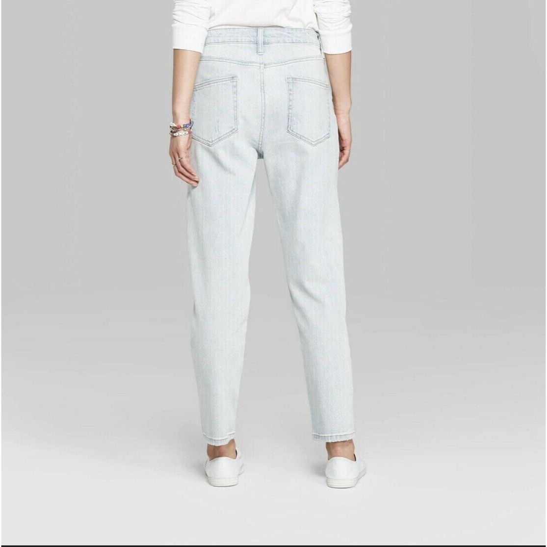 Other Wild Fable Women's Light Washed White Blue Denim Distressed Size 26" / US 2 / IT 38 - 2 Thumbnail