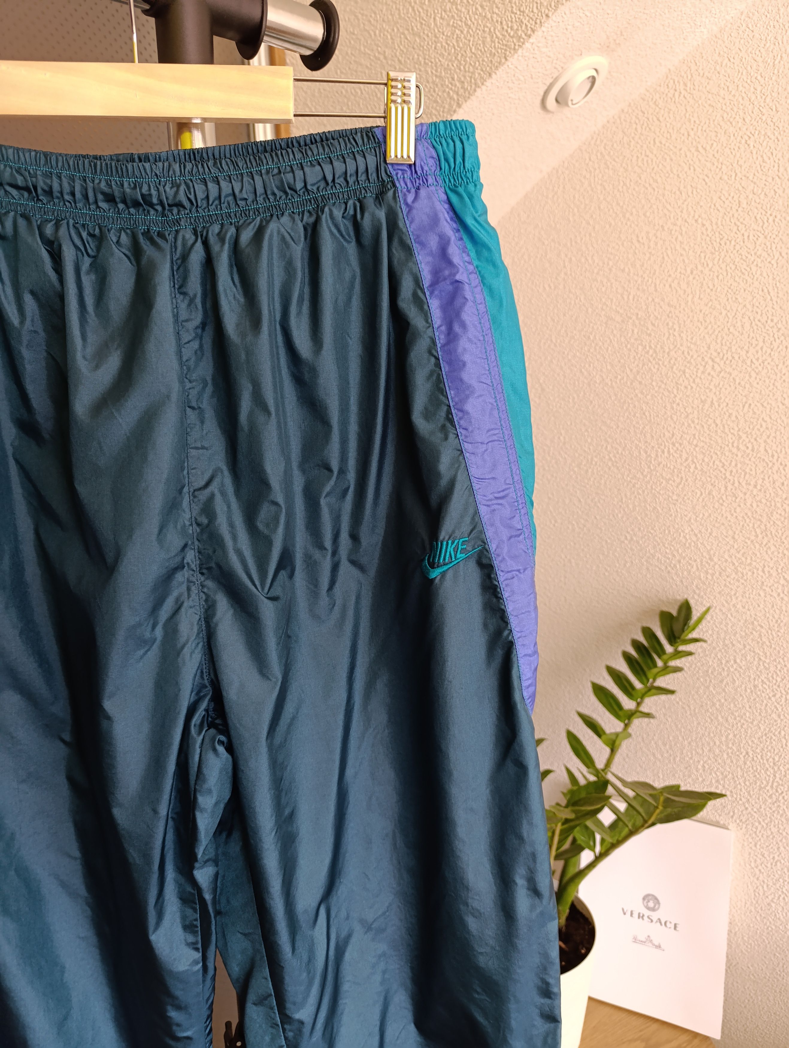 Nike × Vintage Vintage Nike Nylon Track Mens Pants S 90’s Sweatpants Size US 36 / EU 52 - 7 Thumbnail