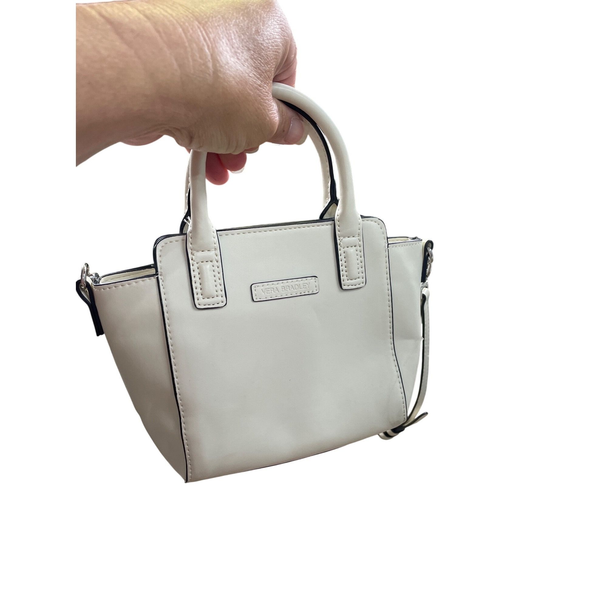 Vera Bradley Vera Bradley Mini off white Faux Leather Satchel With Adjust Size ONE SIZE - 15 Thumbnail