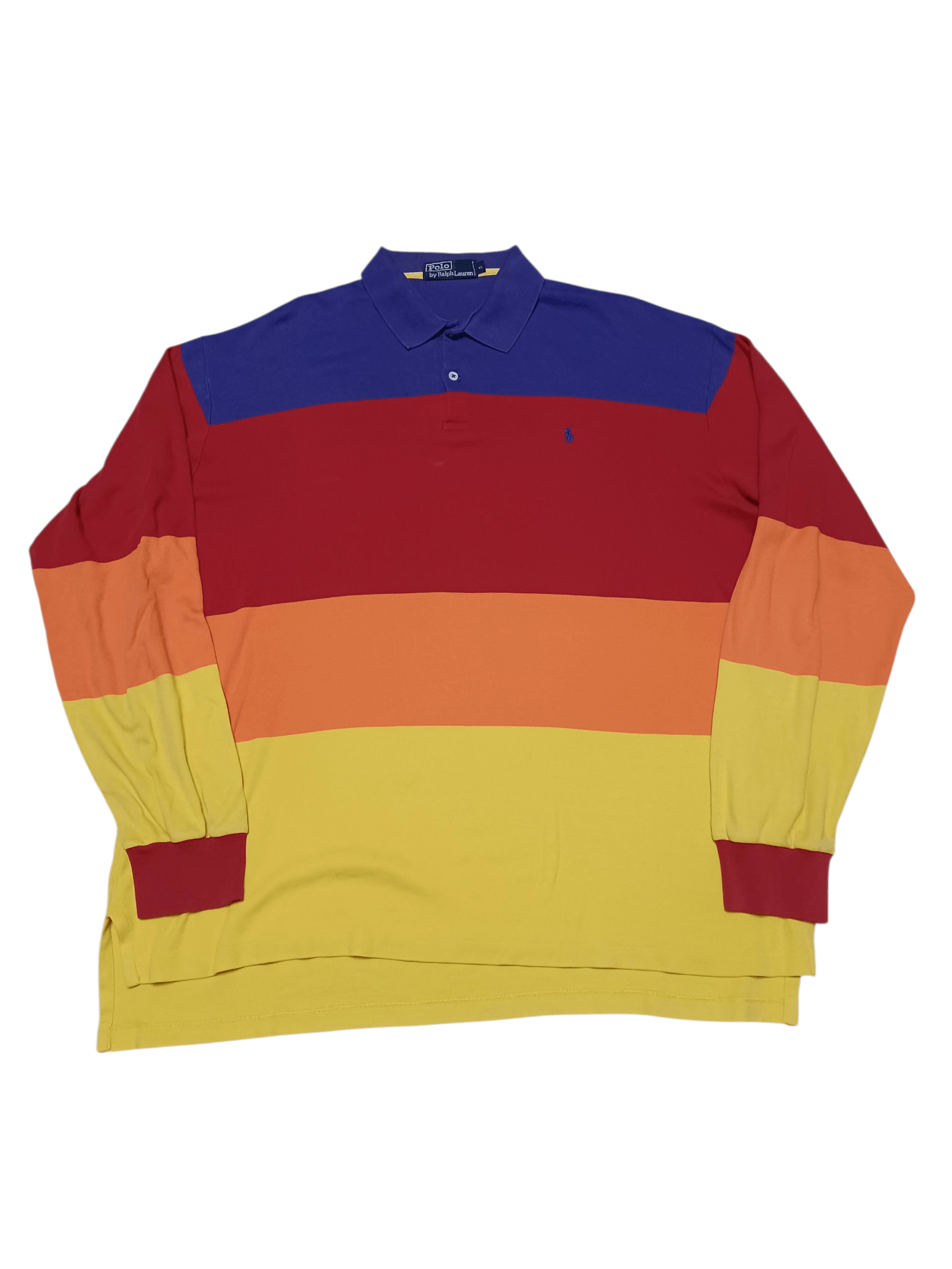 Polo Ralph Lauren POLO RALPH LAUREN VINTAGE LUXURY STRIPED RUGBY SHIRT Size US XL / EU 56 / 4 - 1 Thumbnail