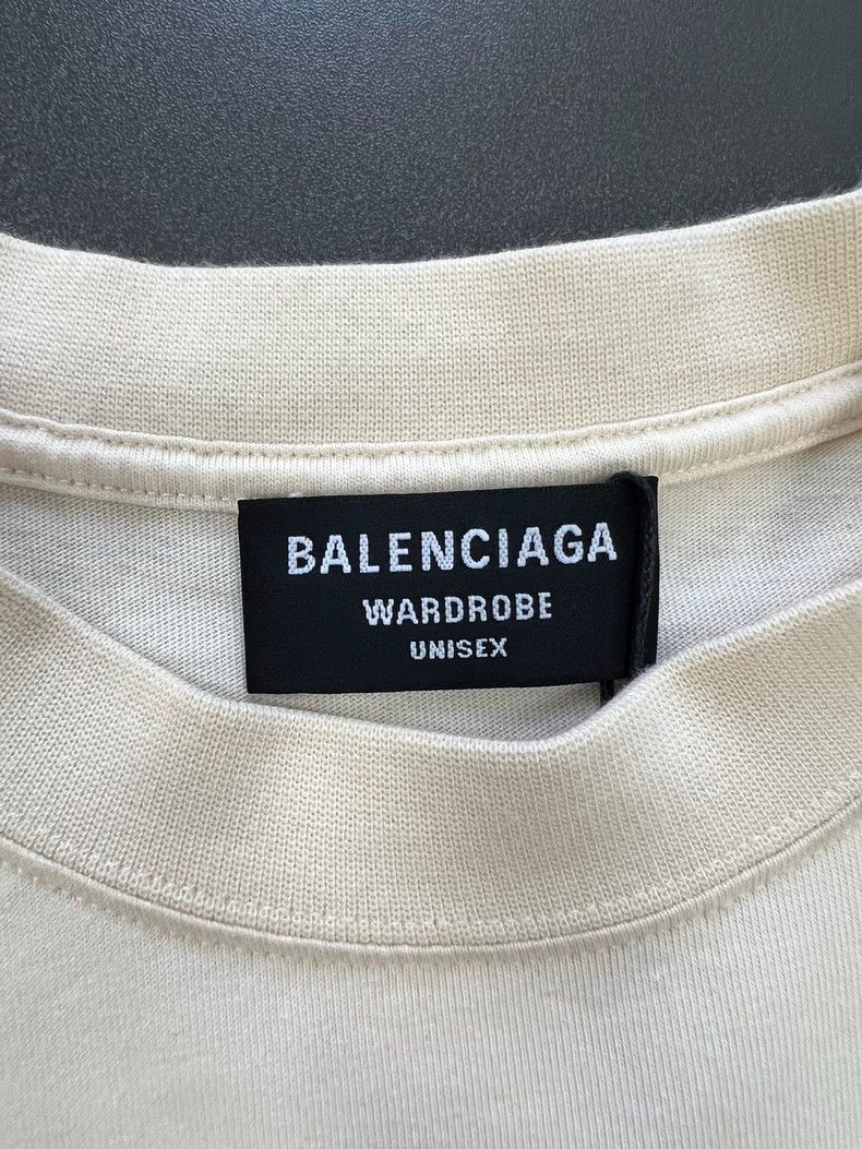 Balenciaga Balenciaga Wheat ear scissors short sleeve T-shirt beige Size US M / EU 48-50 / 2 - 2 Thumbnail