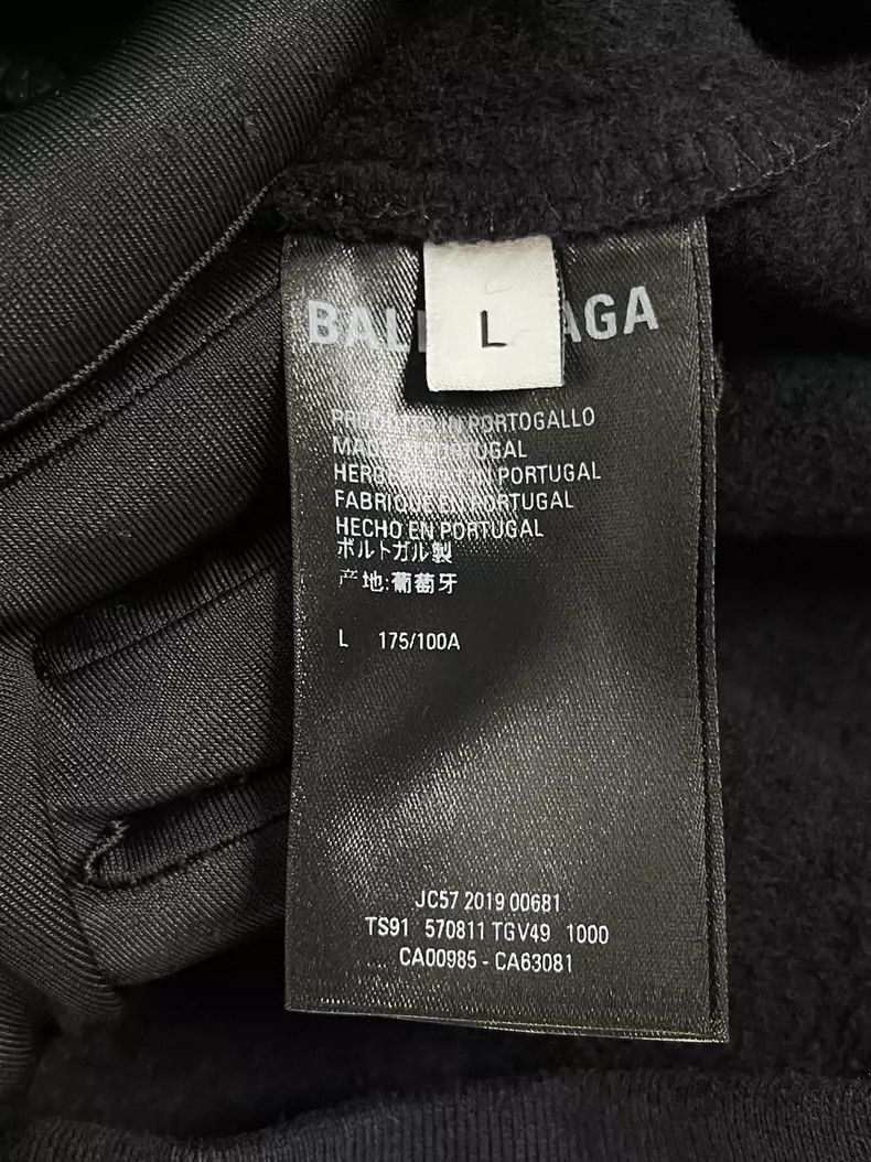 Balenciaga Balenciaga Black Paris Hoodie Size US L / EU 52-54 / 3 - 4 Thumbnail
