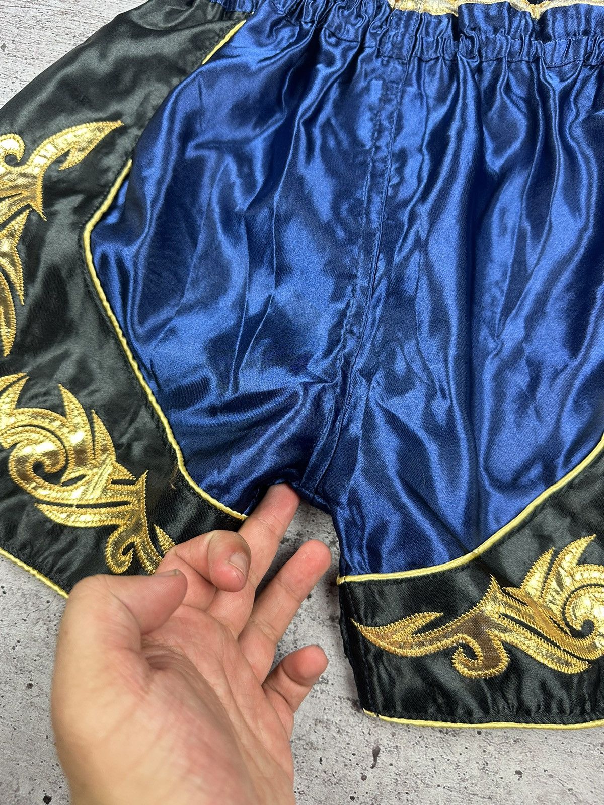 Japanese Brand Vintage Muay Thai Boxing Blue Shorts Size US 32 / EU 48 - 15 Thumbnail