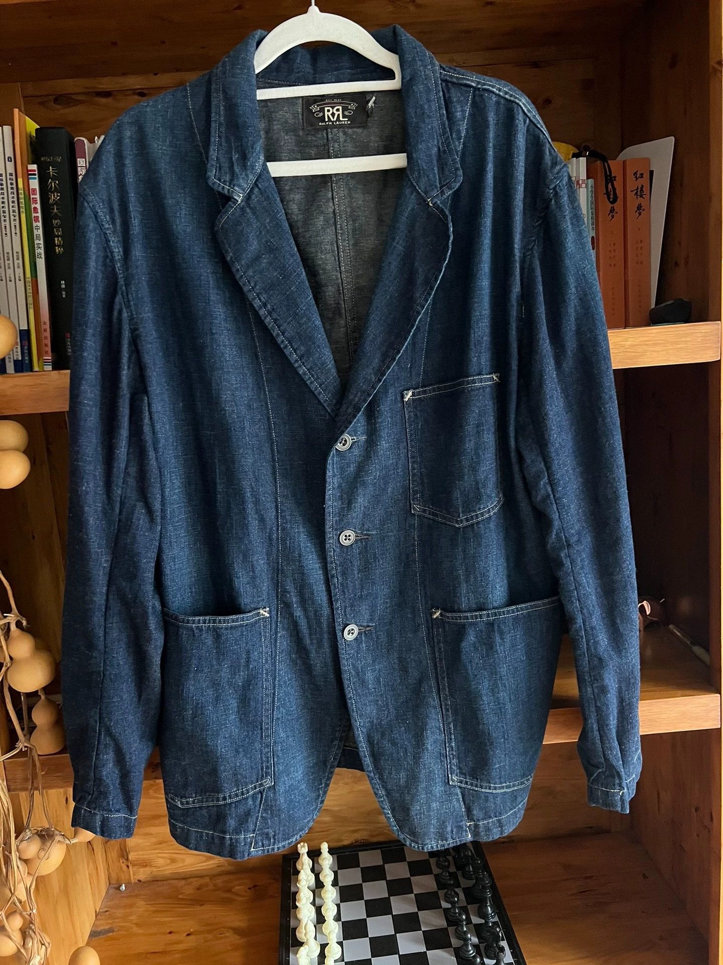 RRL Ralph Lauren RRL Double RL indigo cotton linen suit jacket M new Size US M / EU 48-50 / 2 - 2 Thumbnail
