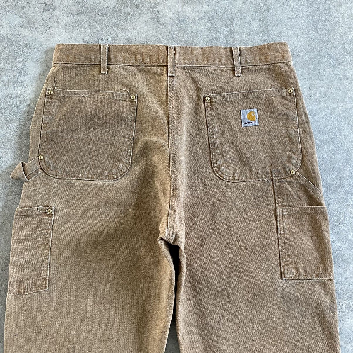 Carhartt VTG Carhartt Double Knee Faded Dirty Carpenter Work Pants Size US 35 - 17 Thumbnail