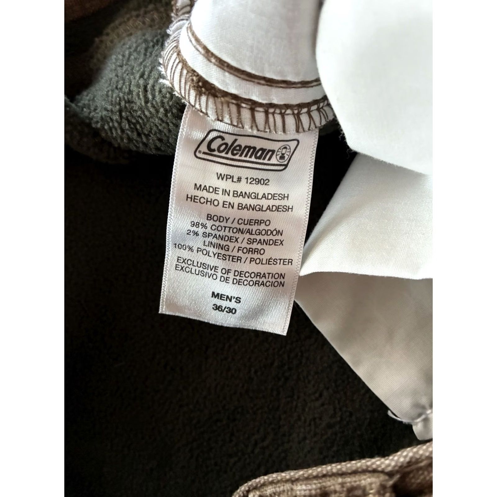 CHOCOOLATE Coleman Pants Carpenter Fleece Lined Chocolate 36/30 Mens Regular Brown Winter Workwear Size US 36 / EU 52 - 5 Thumbnail