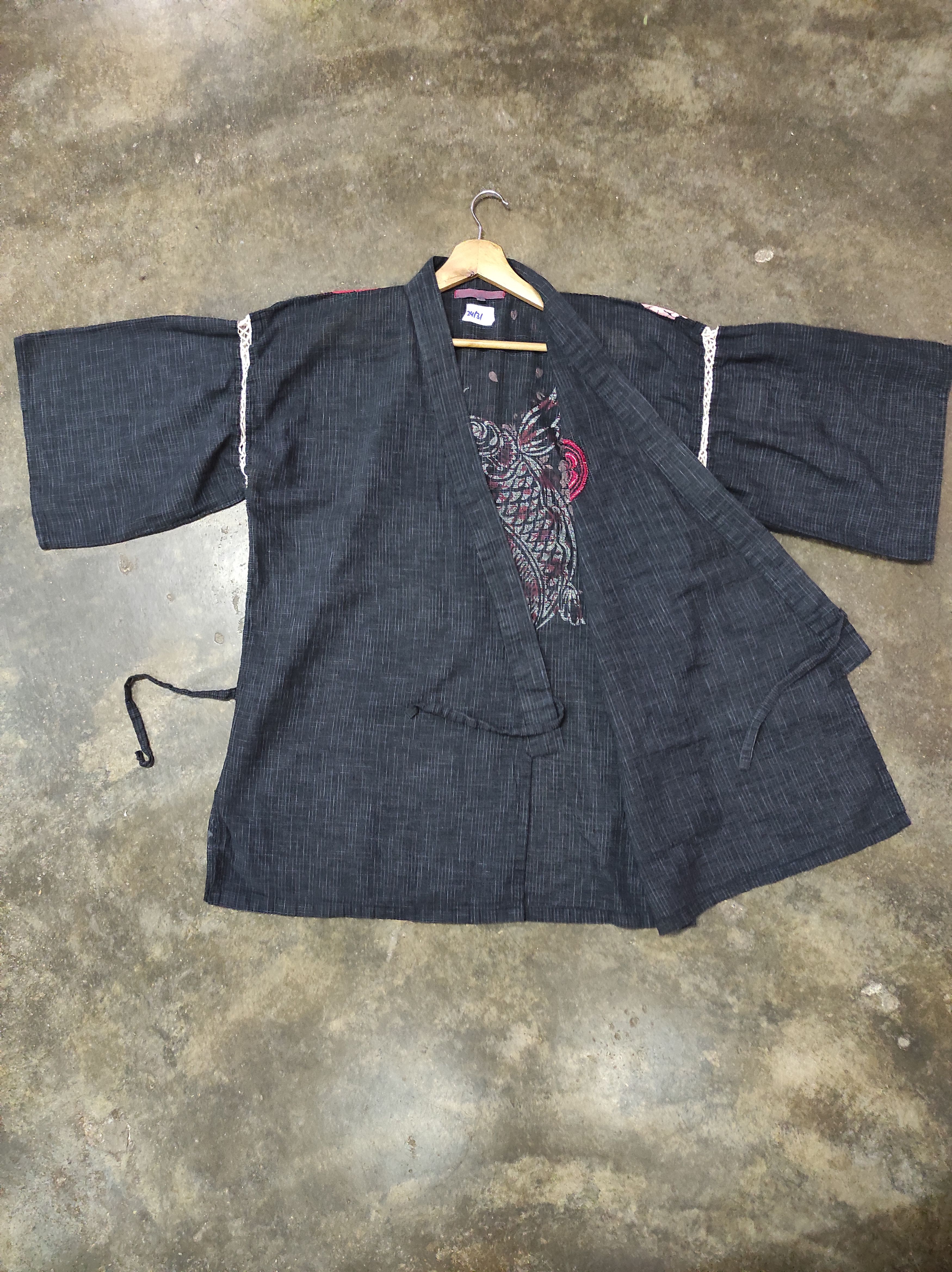 Japanese Brand JAPANESE TRADITIONAL KOI SUKAJAN KIMONO CARDIGAN Size US XL / EU 56 / 4 - 3 Thumbnail