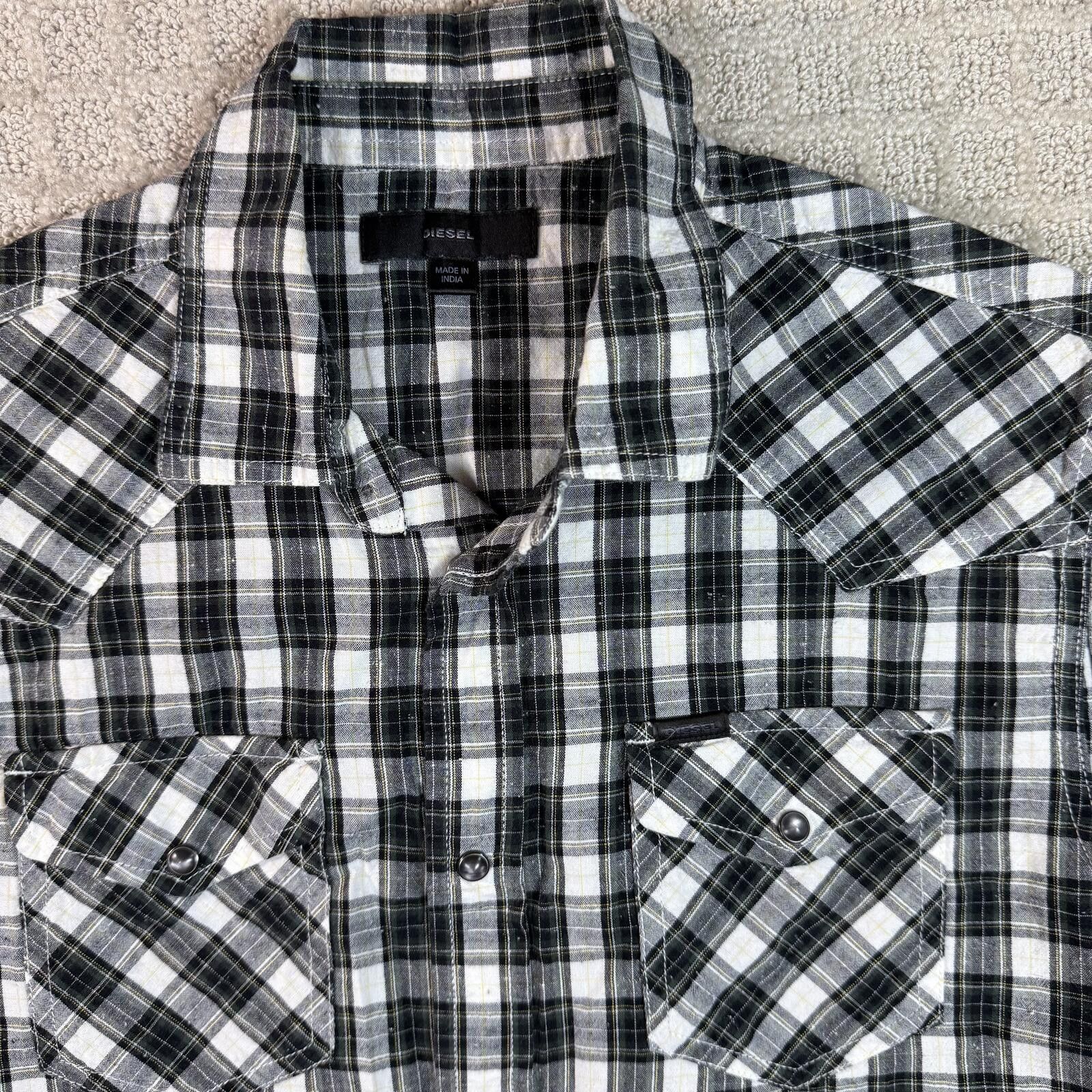 Diesel Diesel Sleeveless Checkered Button Up Shirt Medium Size US M / EU 48-50 / 2 - 2 Thumbnail