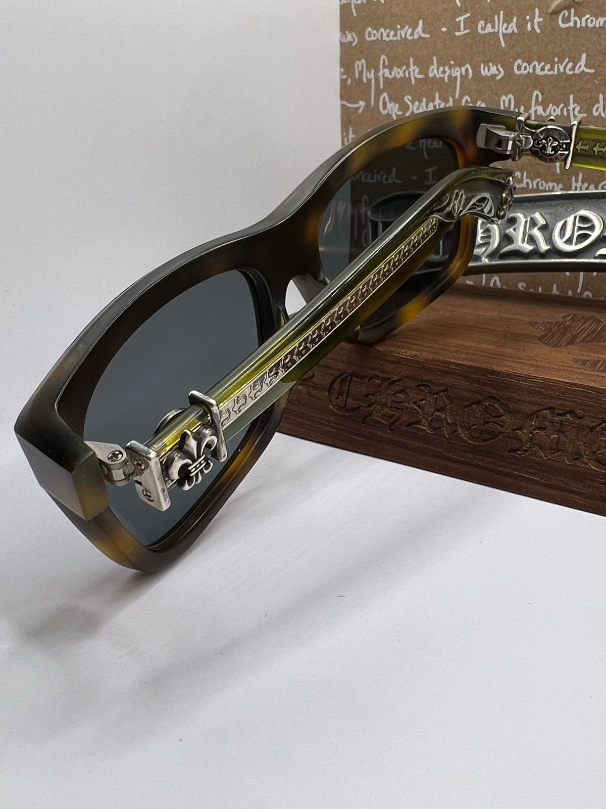 Pre-owned Chrome Hearts Mydixadryll Glasses In Green