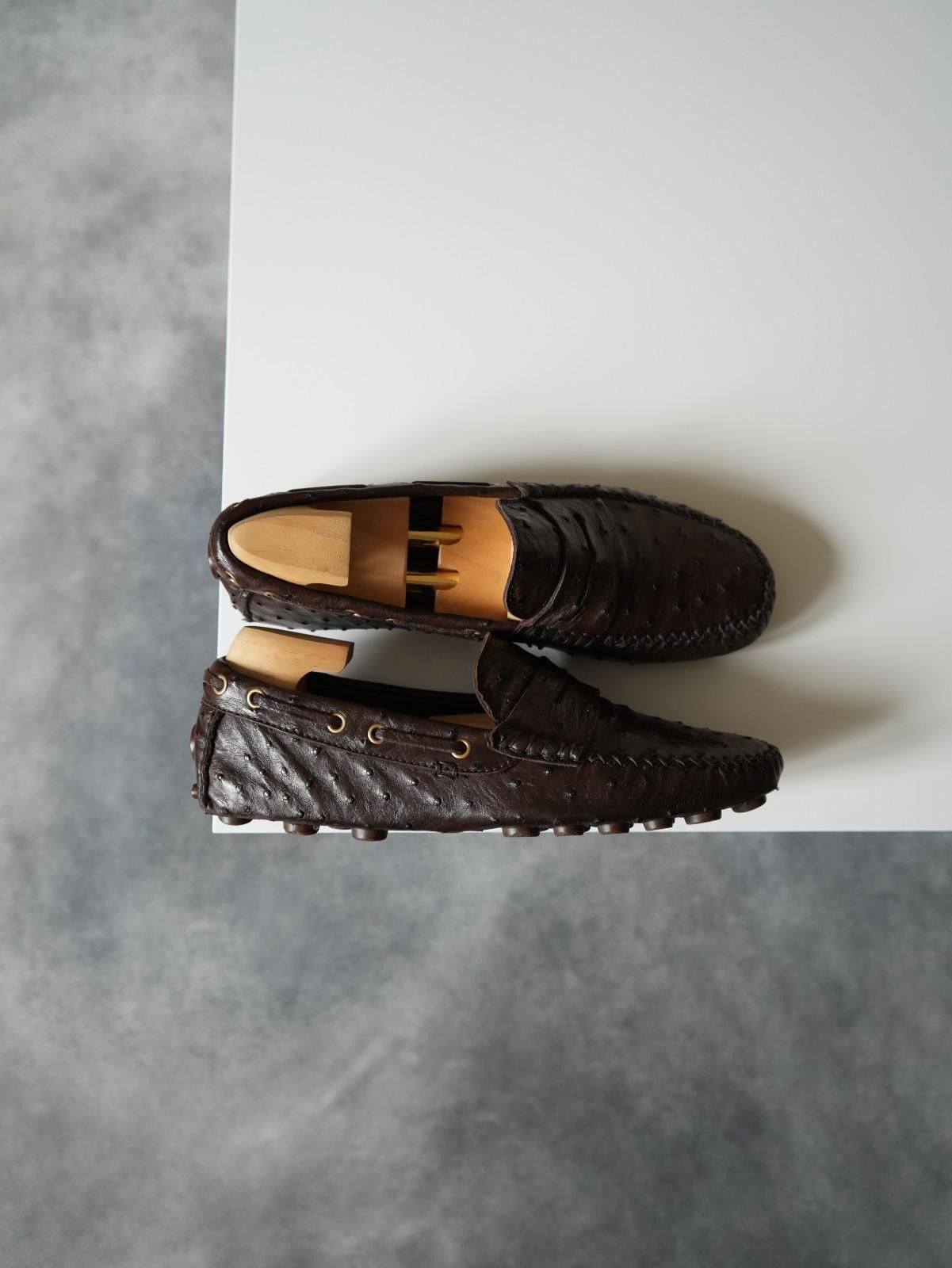 Saint Laurent Paris 2000s Yves Saint Laurent by Tom Ford Ostrich Penny Loafers Size US 8 / EU 41 - 6 Thumbnail
