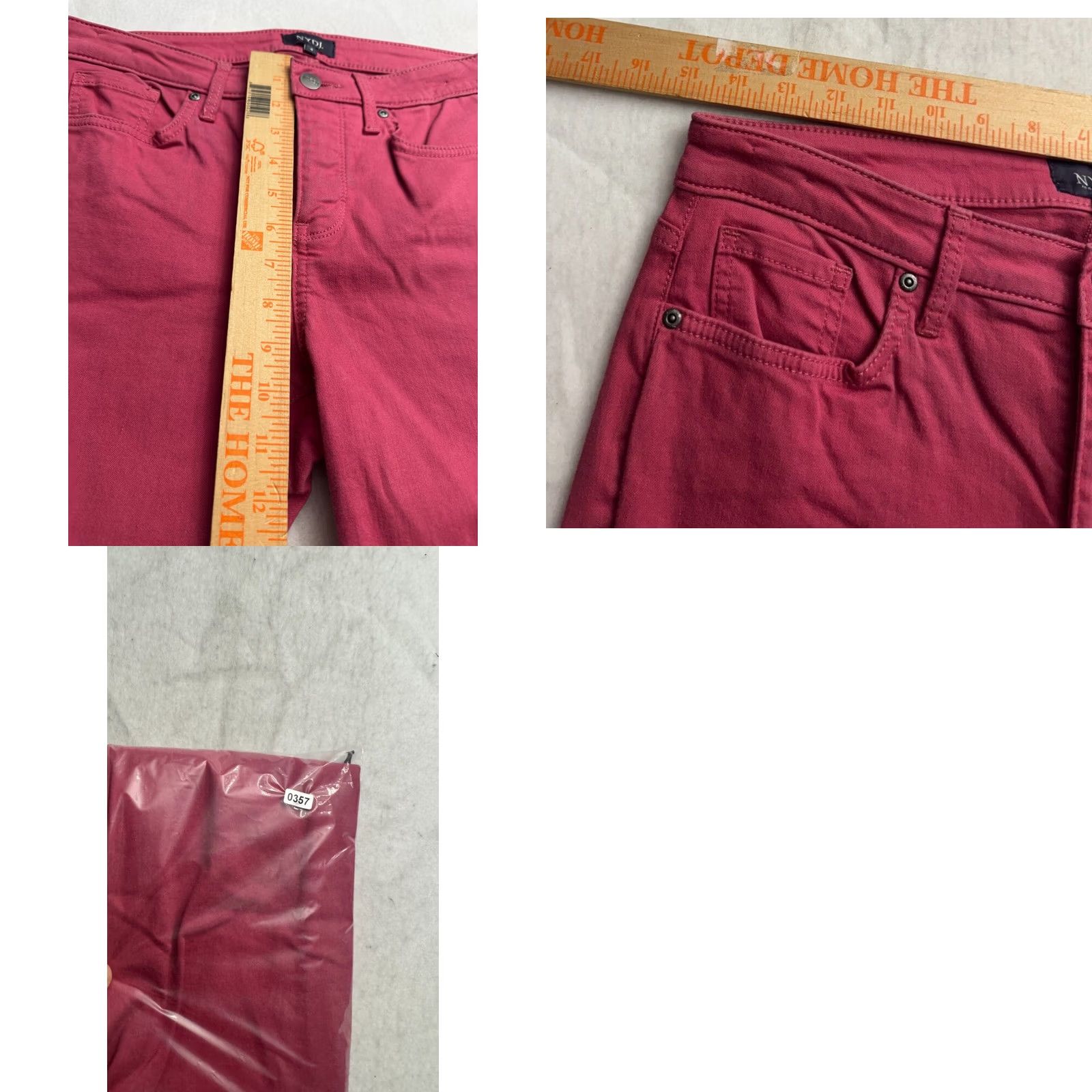 NYDJ NYDJ Jeans Womens 4 Slate Rose Wash Waist Match Lift Tuck Relaxed Flared 30x25 Size 27" / US 4 / IT 40 - 8 Thumbnail