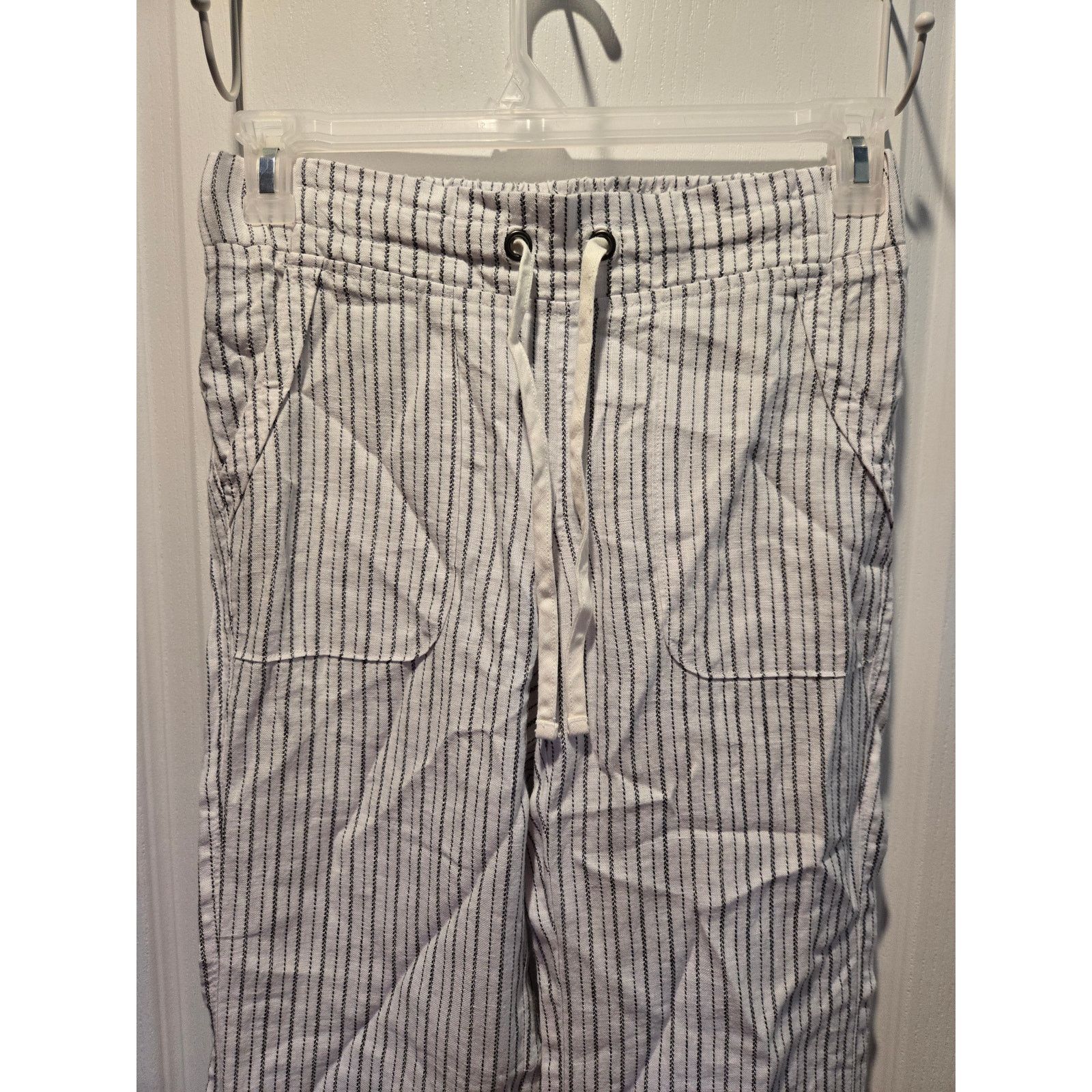 Athleta Athleta 100% linen striped pants sz 2 coastal Size 26" / US 2 / IT 38 - 3 Thumbnail