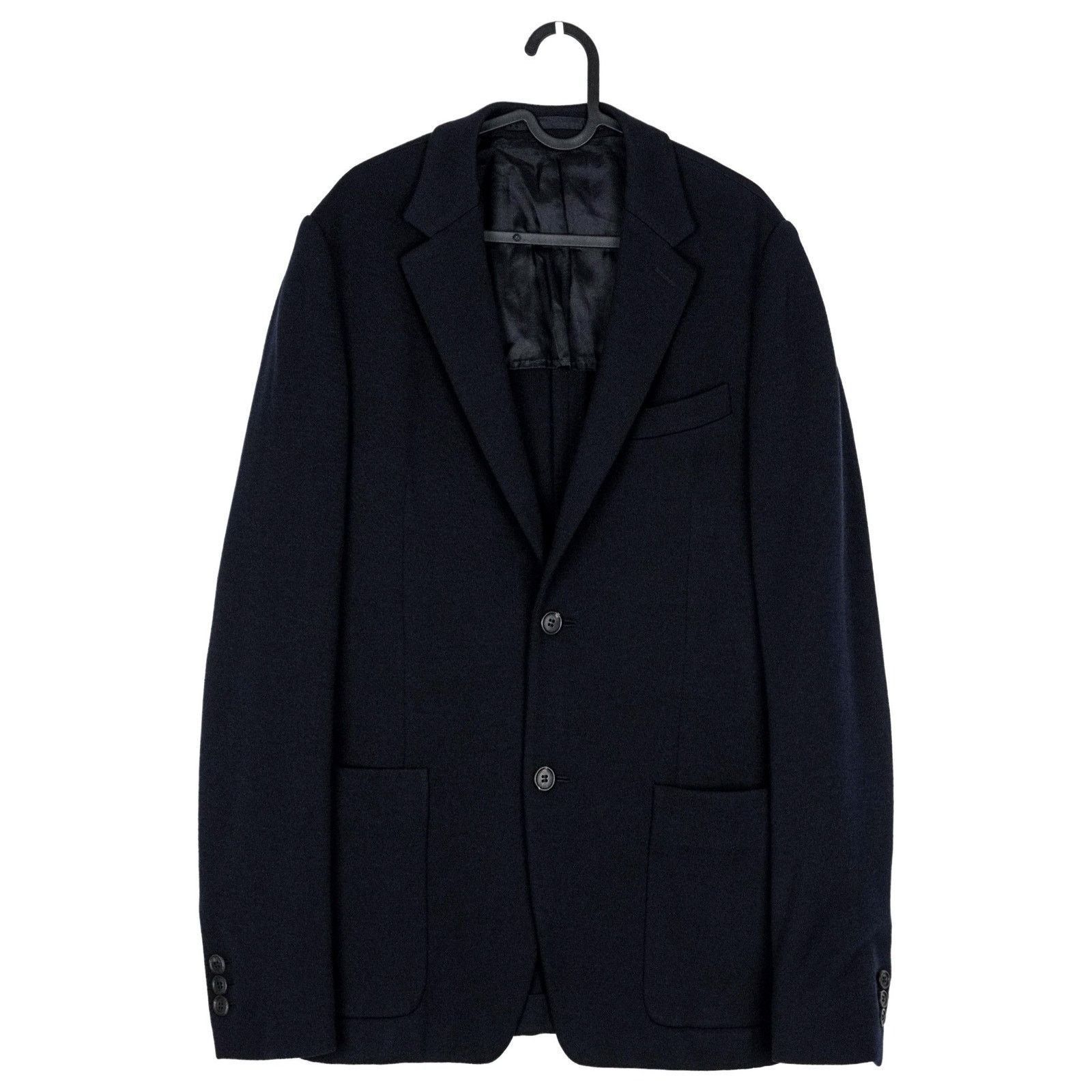 Prada Vintage Prada Milano Dark Blue Wool Tailored Blazer Jacket Size US M / EU 48-50 / 2 - 1 Thumbnail