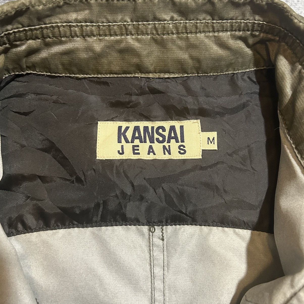 Japanese Brand × Kansai Yamamoto × Vintage Kansai Jeans Riveted Utility Cargo Jacket Green Size US M / EU 48-50 / 2 - 4 Thumbnail