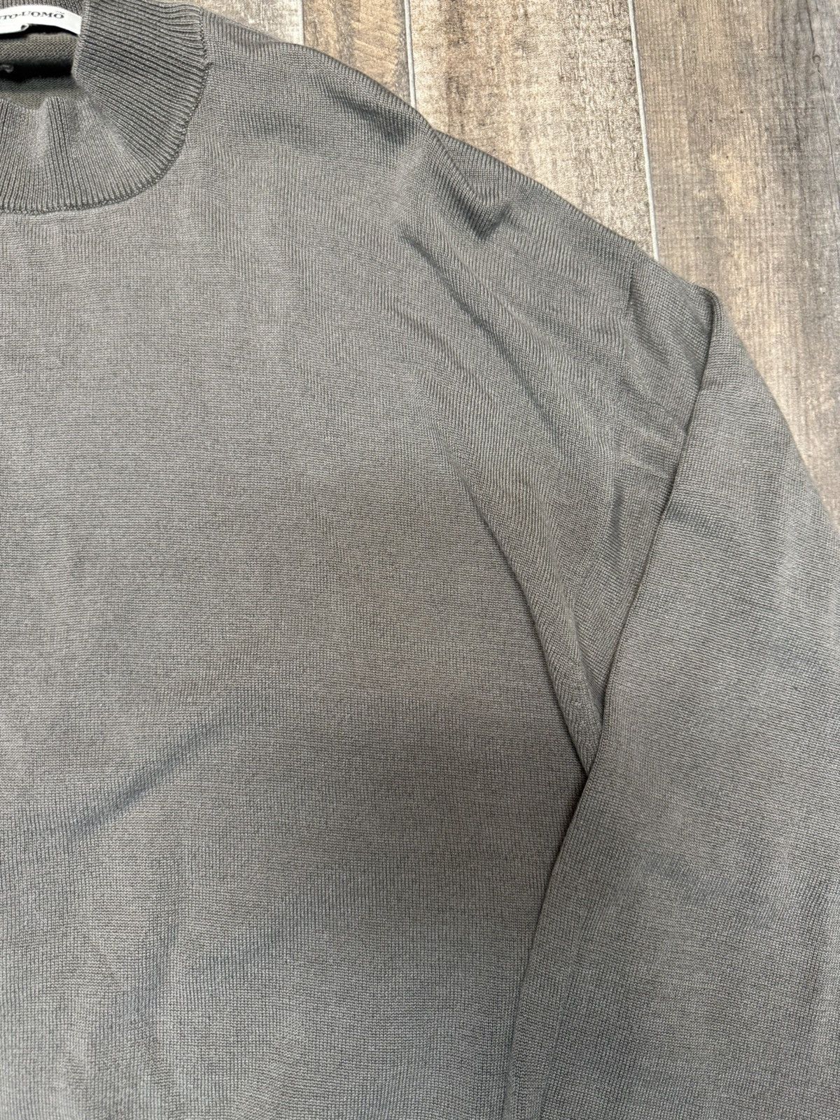 Pronto Uomo Preppy Pronto Uomo Olive Silk Blend Turtle Neck Sweater Size XL / US 12-14 / IT 48-50 - 3 Thumbnail