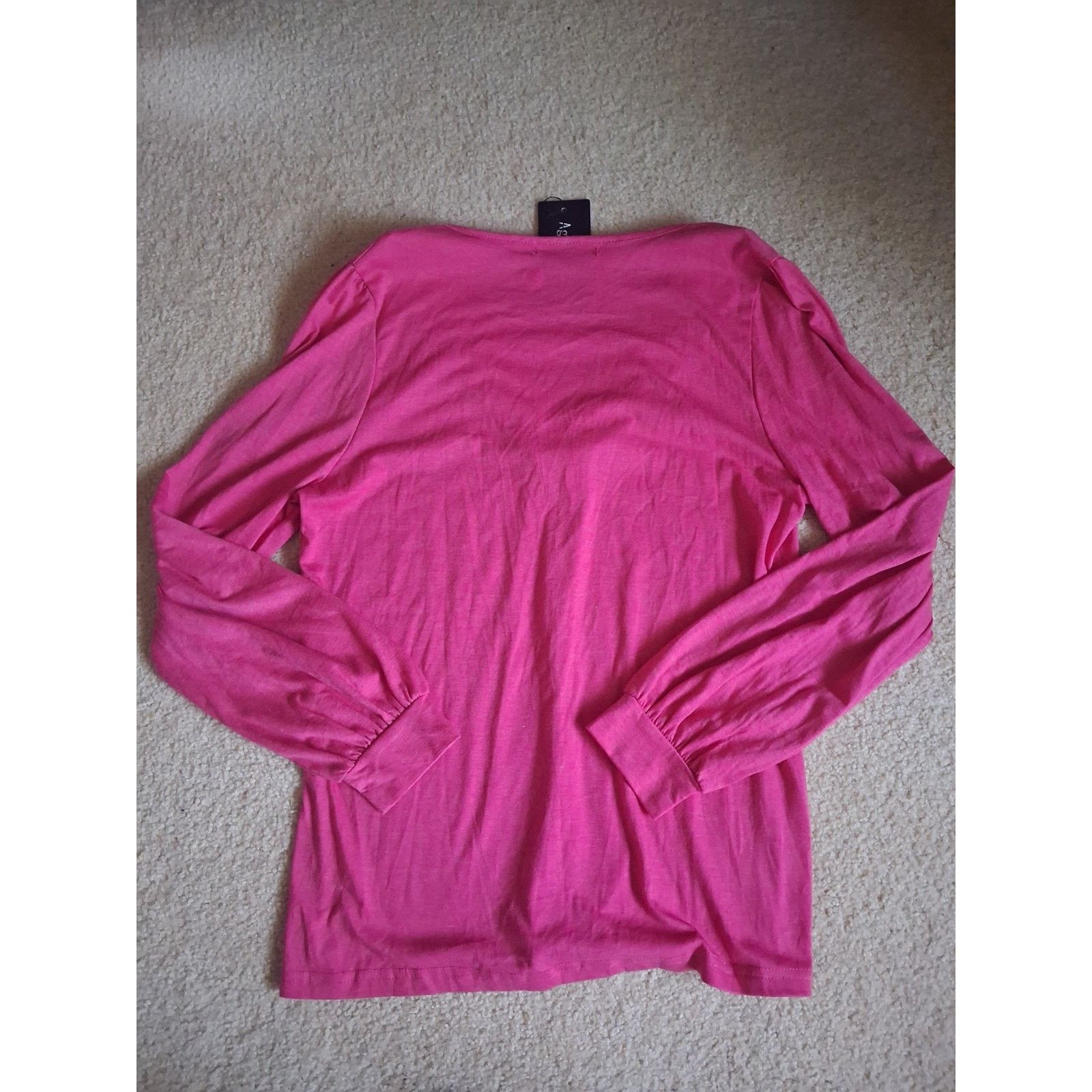 agnes b. Agnes Urban Pink V-Neck Long Sleeve Pullover Women's Top S Size S / US 4 / IT 40 - 3 Thumbnail