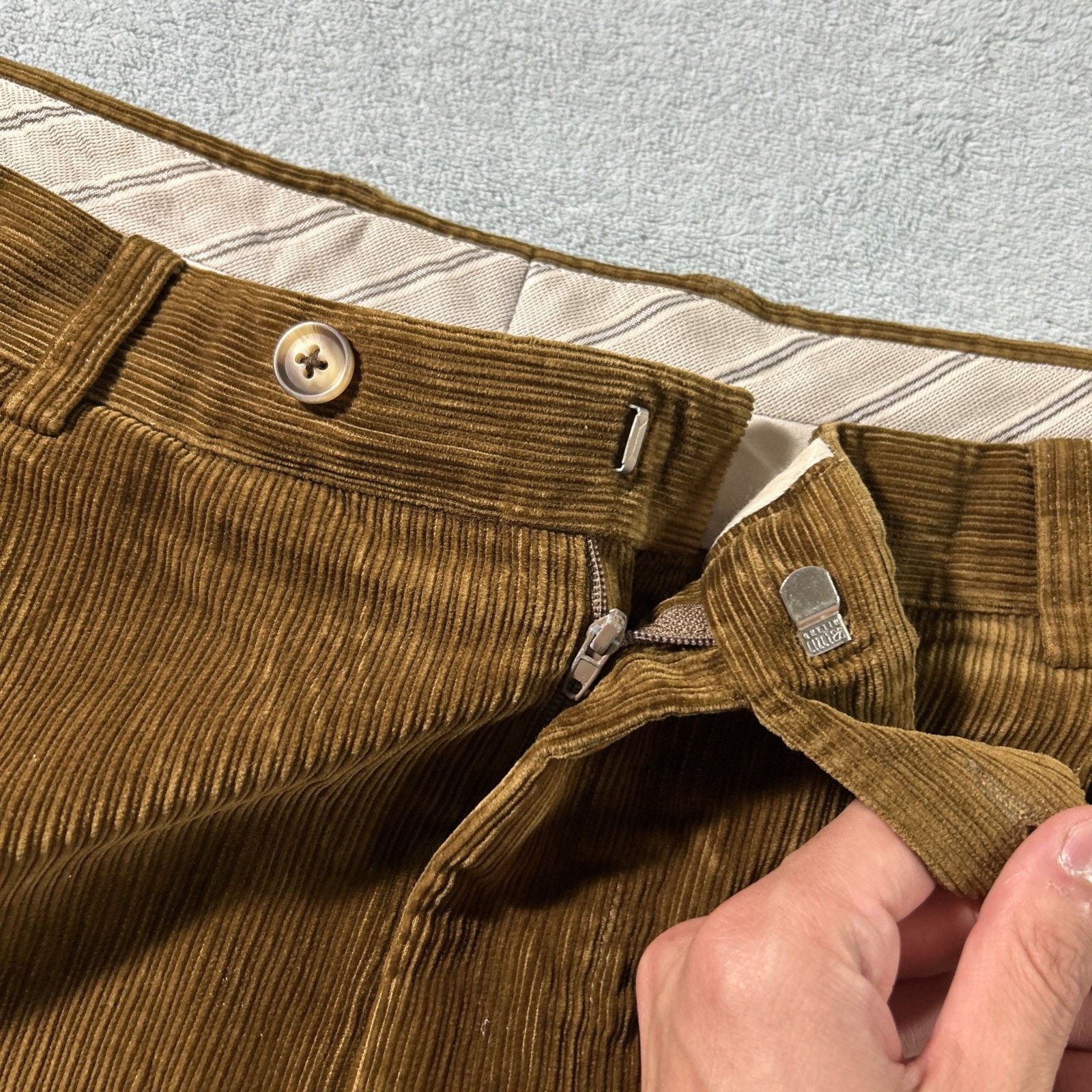 Ermenegildo Zegna Ermenegildo Zegna Corduroy Baggy Pants TG 54 XL 37x30 Loose Size US 37 - 4 Thumbnail