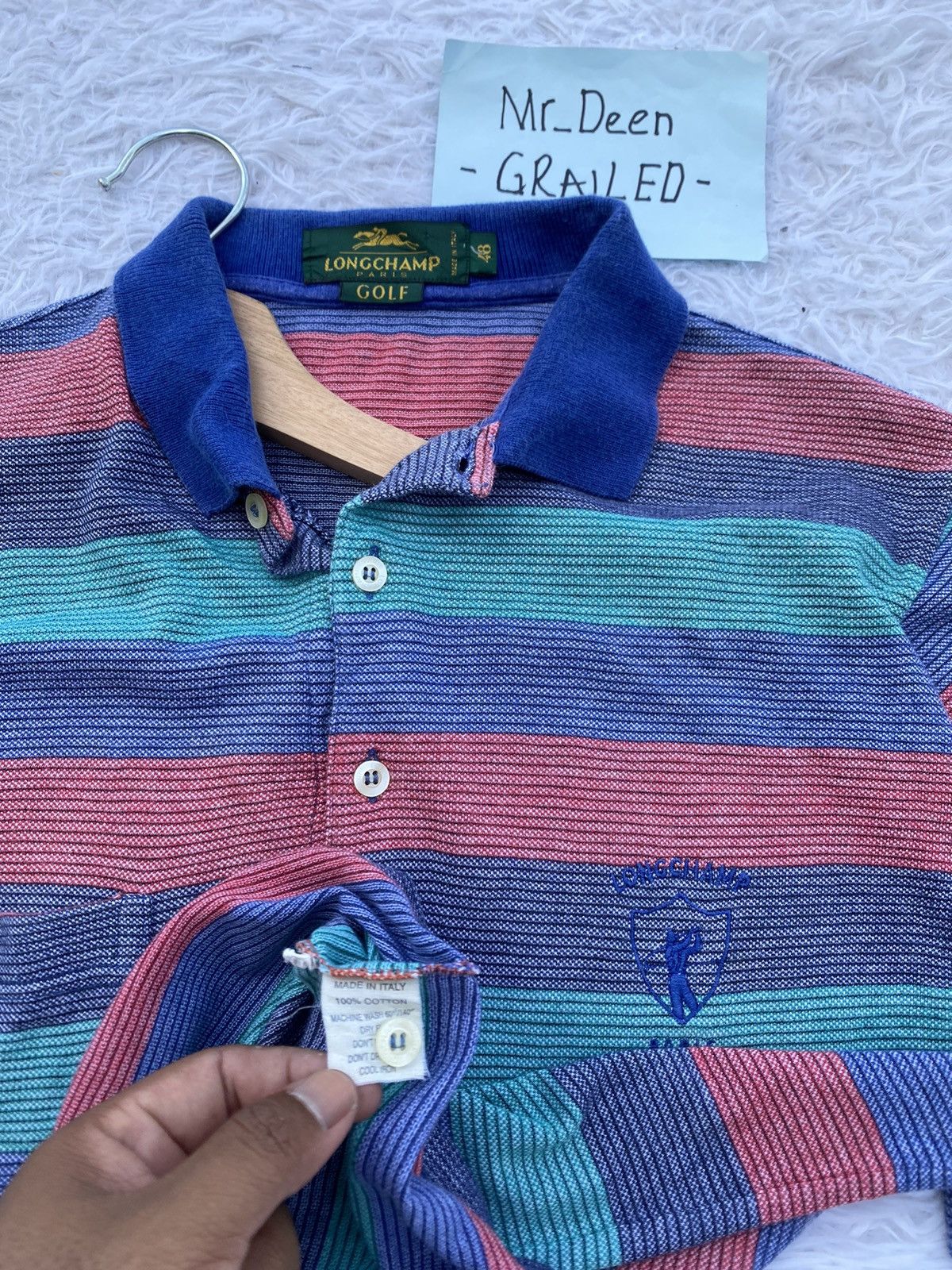Longchamp Rare Vintage 90s Longchamp Polo Shirt Size US M / EU 48-50 / 2 - 9 Thumbnail