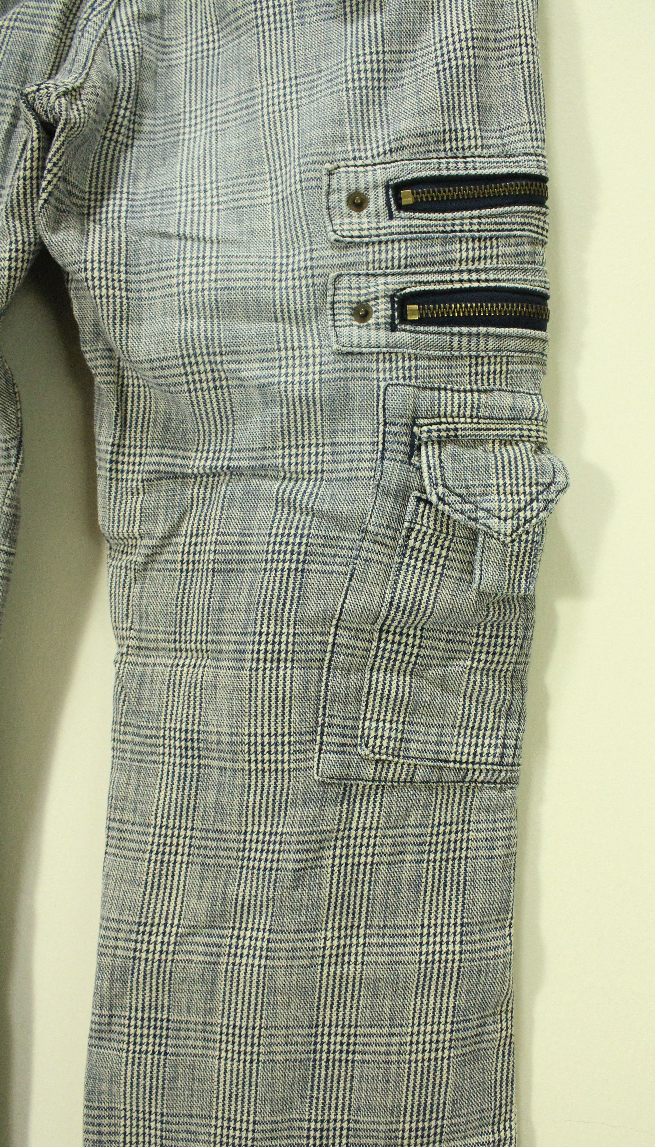 semanticdesign SEMANTIC DESIGN Pants Tactical Cargos Plaid Woven Rare Size US 31 - 13 Thumbnail