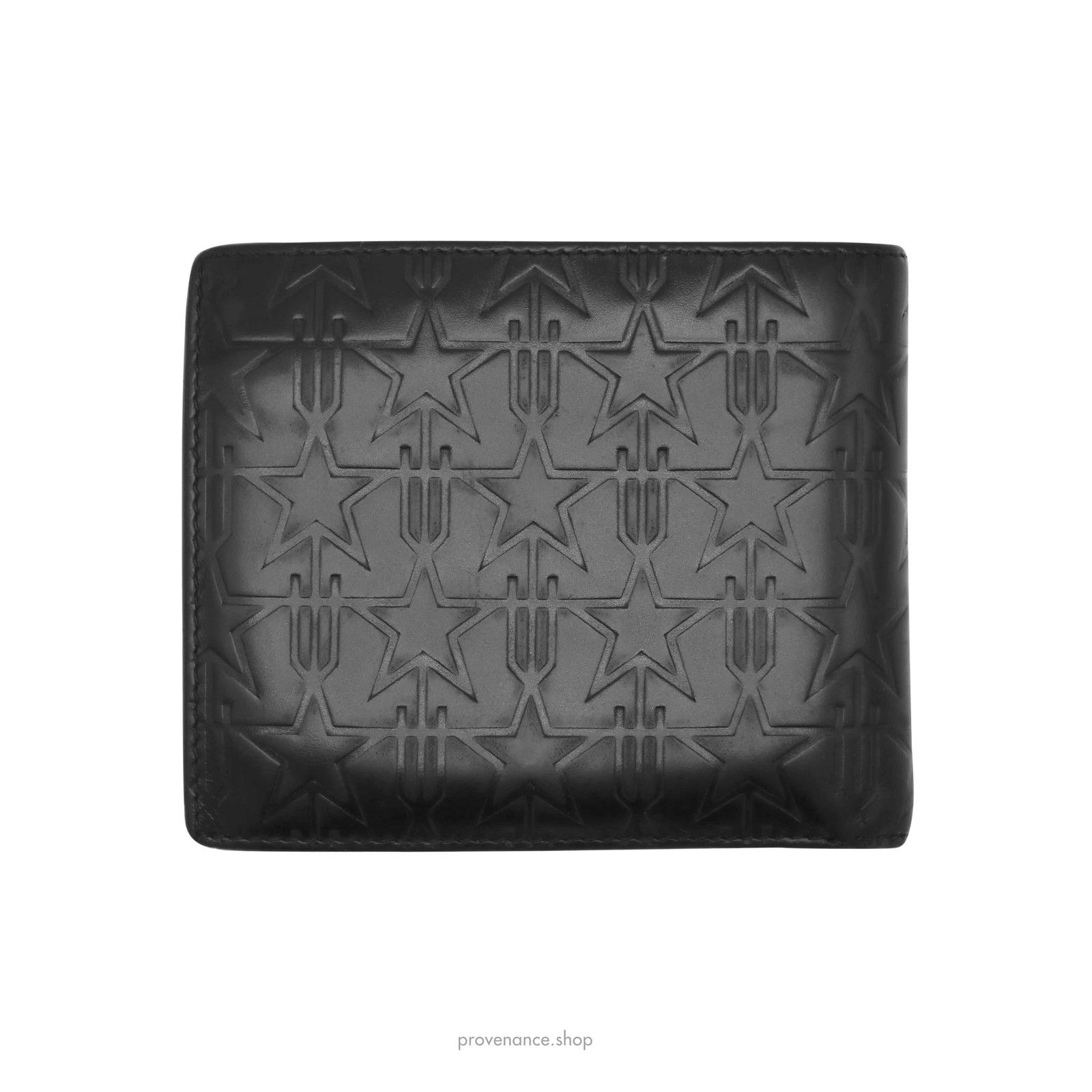 Givenchy 🔴 Givenchy Stars Embossed Wallet - Black Leather Size ONE SIZE - 3 Thumbnail