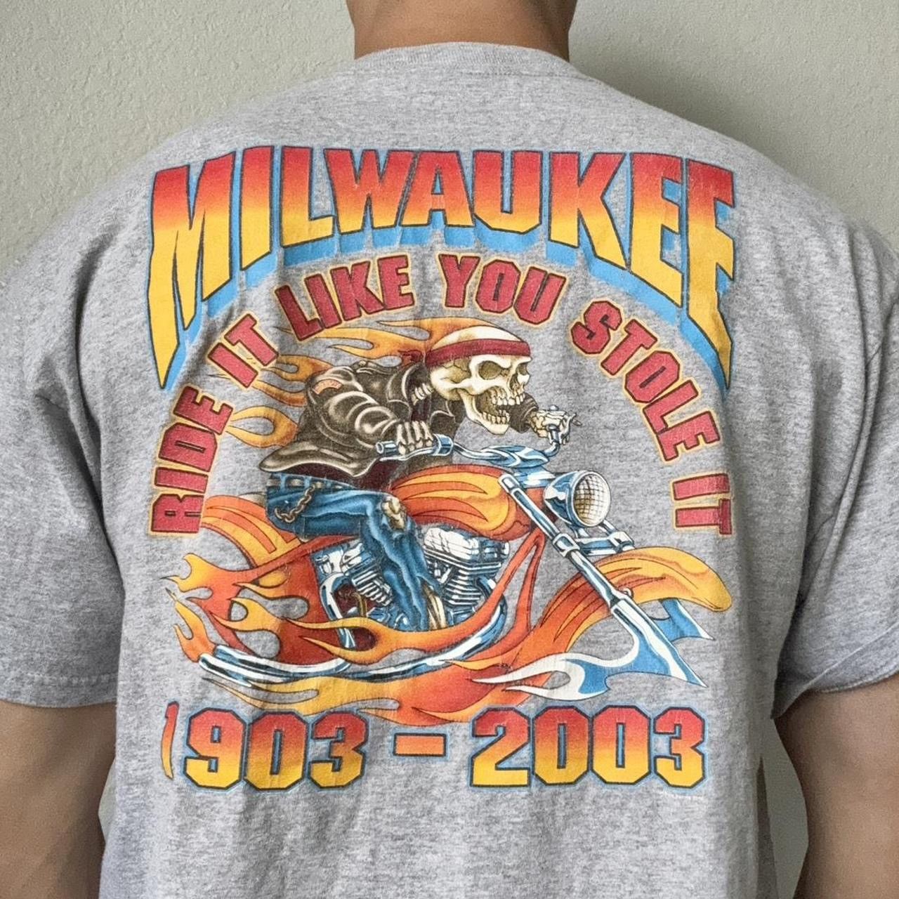 Vintage Vintage 2003 Milwaukee Bike Week Motorcycle Graphics Tee Size US L / EU 52-54 / 3 - 1 Thumbnail