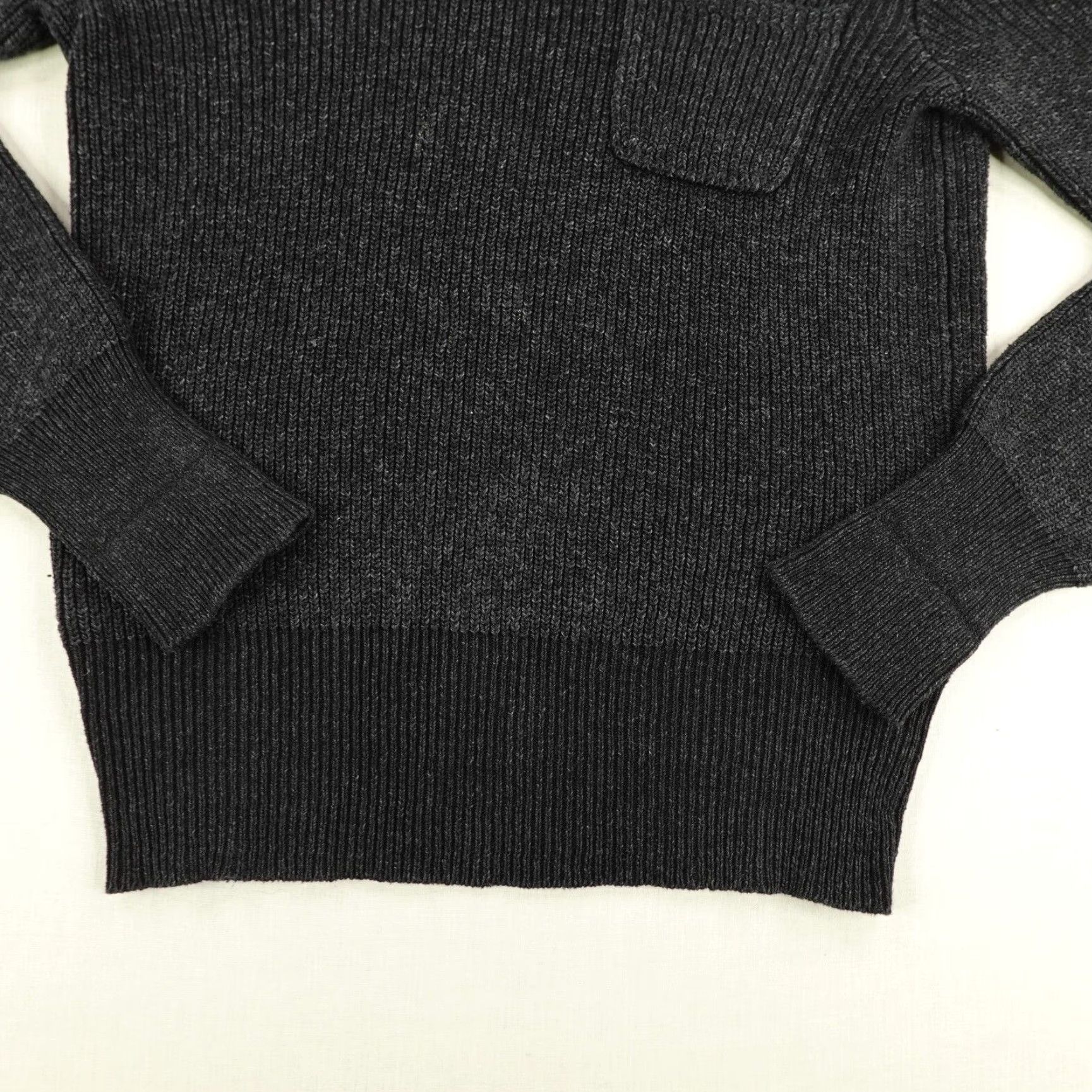 Ralph Lauren VINTAGE Ralph Lauren RRL Sweater Pullover Mens Small Black Knit Collared Cotton Casual Size US S / EU 44-46 / 1 - 4 Thumbnail