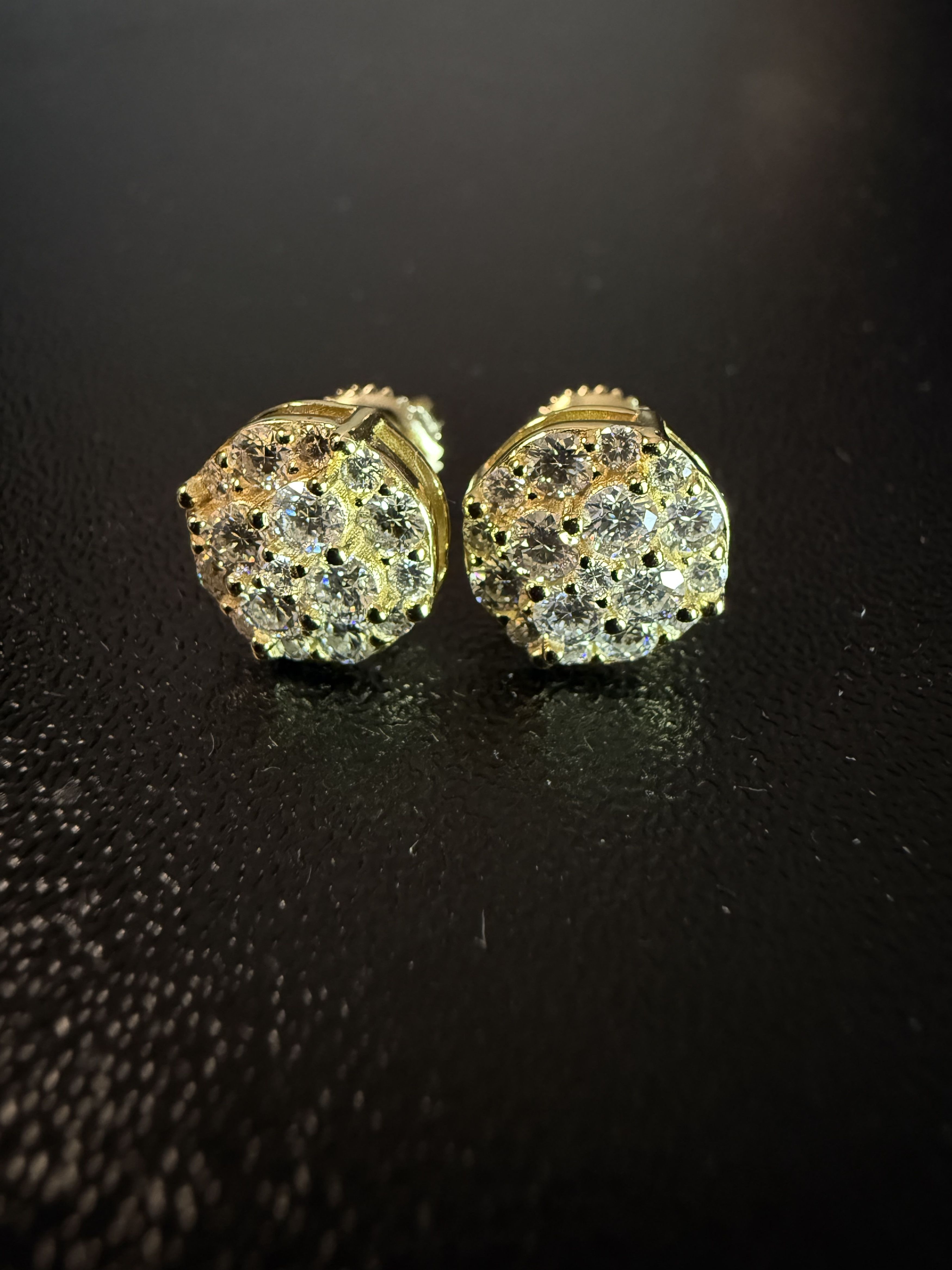 Other Gold Plated Half Snowball's Moissanite gold plated Earrings Size ONE SIZE - 6 Thumbnail